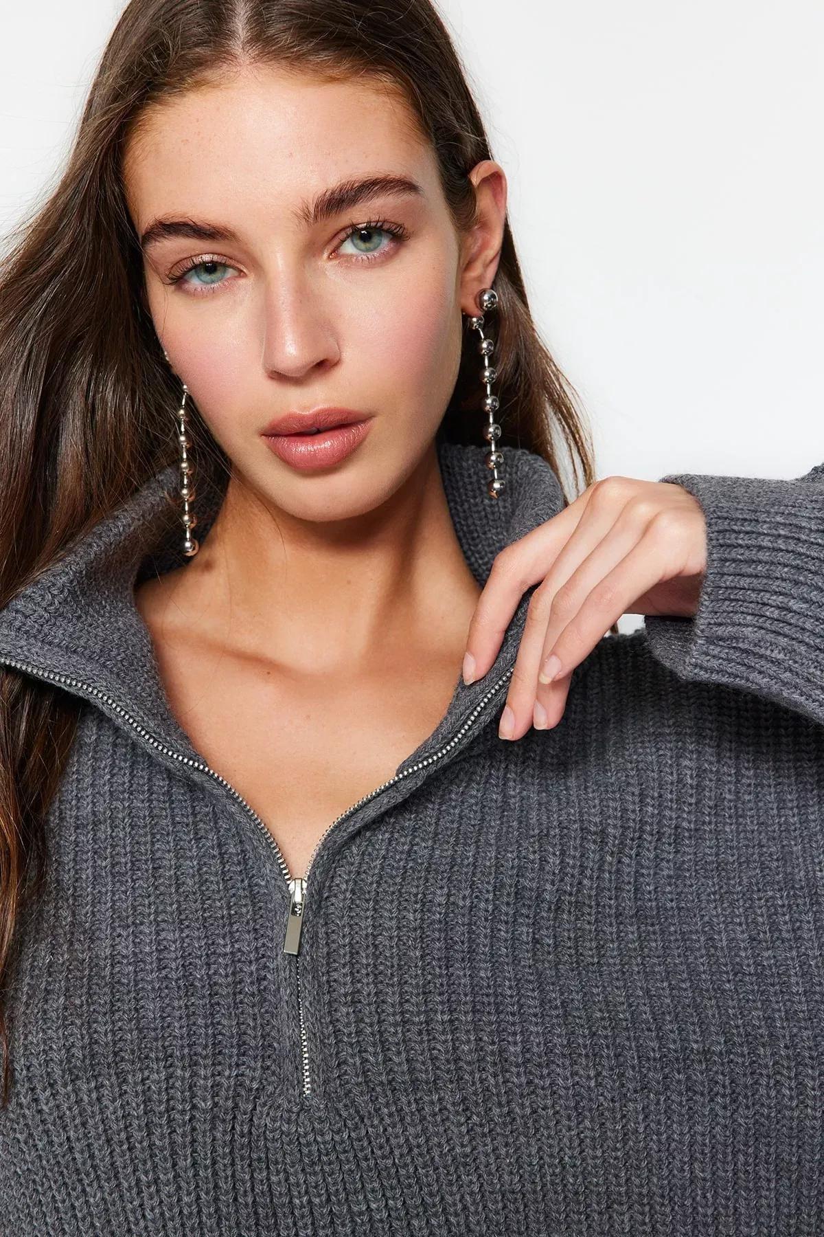 Grey Regular Sweater, Anthracite, large image number 1