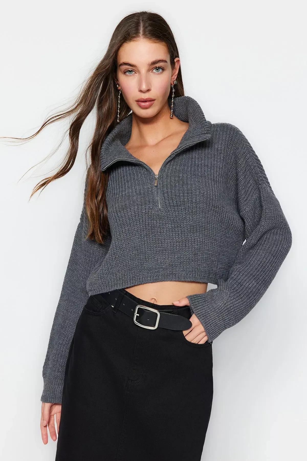 Grey Regular Sweater, Anthracite, large image number 2