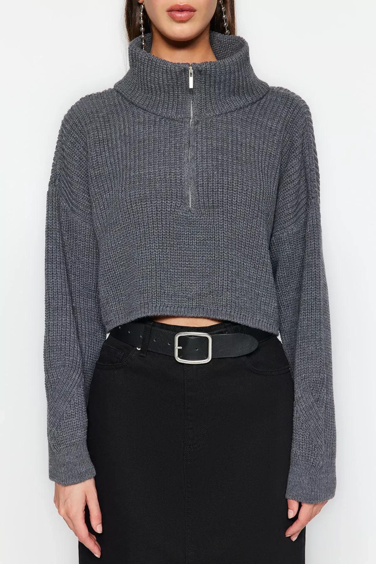 Grey Regular Sweater, Anthracite, large image number 3