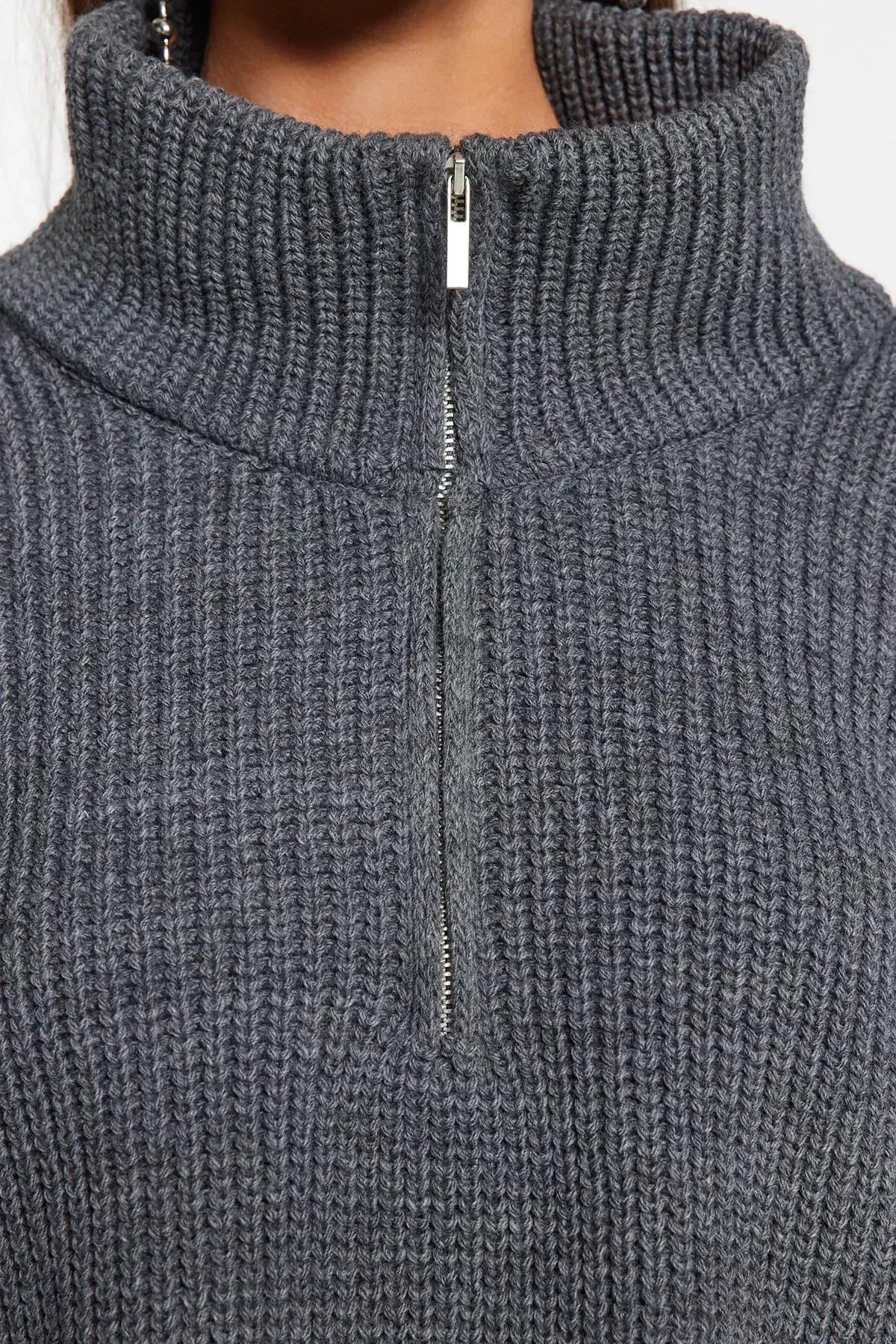 Grey Regular Sweater, Anthracite, large image number 4