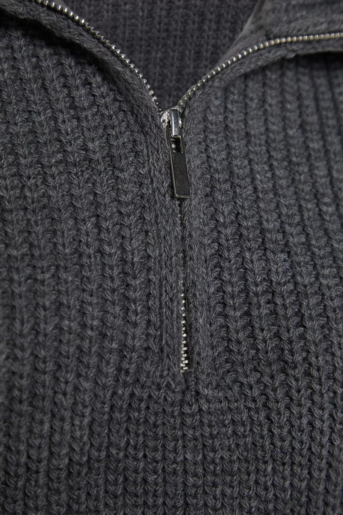 Grey Regular Sweater, Anthracite, large image number 6