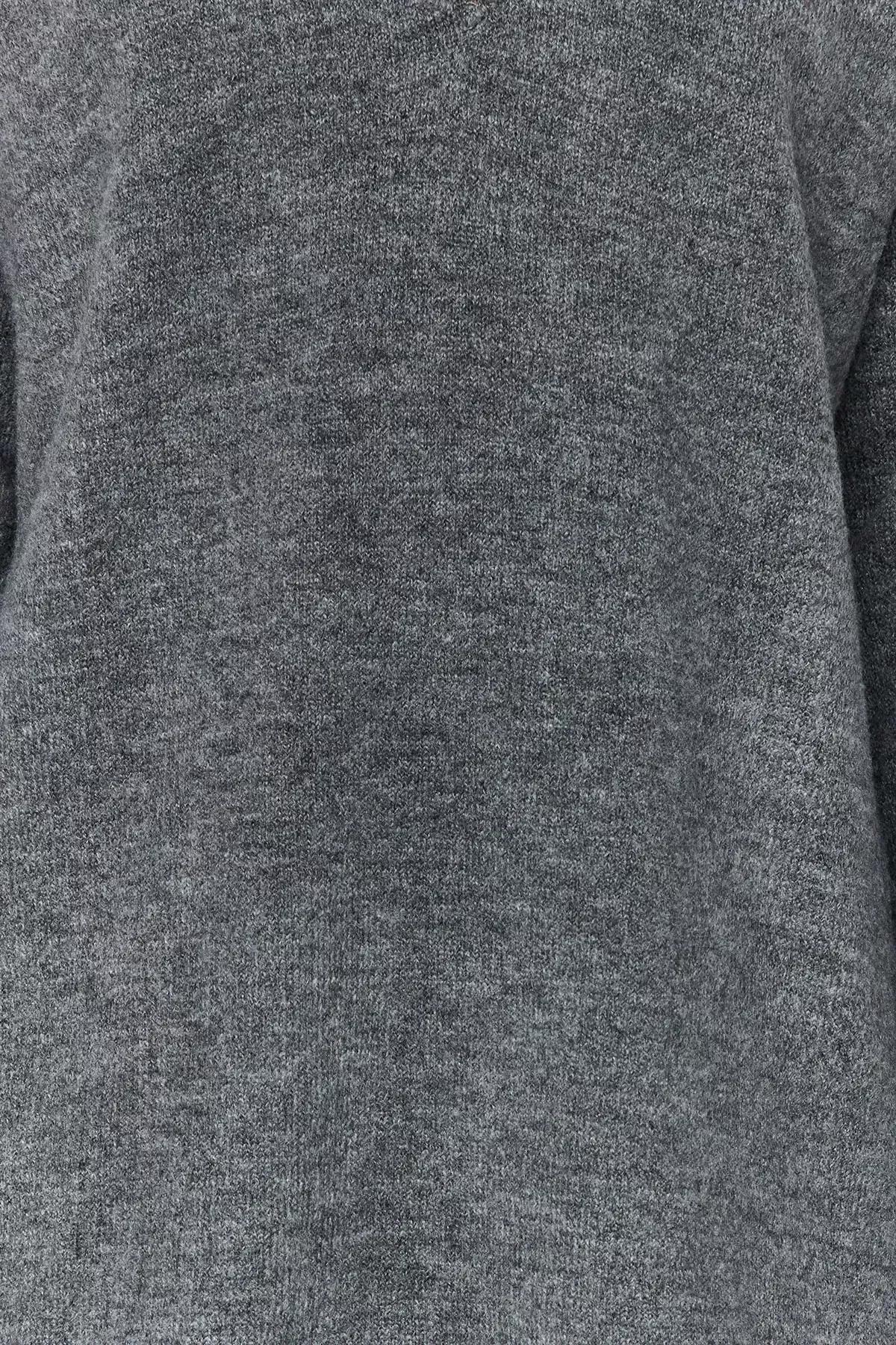 Grey Super Mini Wide Fit Knitwear Dress, Anthracite, large image number 4