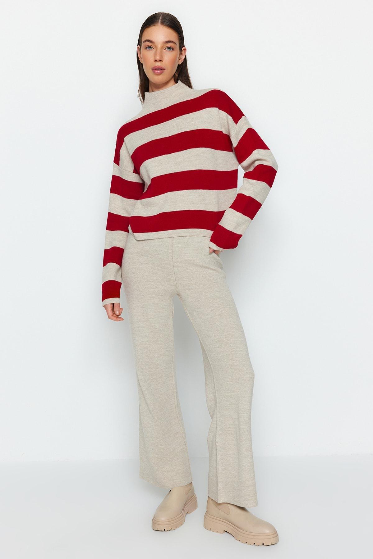 Beige Striped Oversize Co-Ord Set, , large image number 2