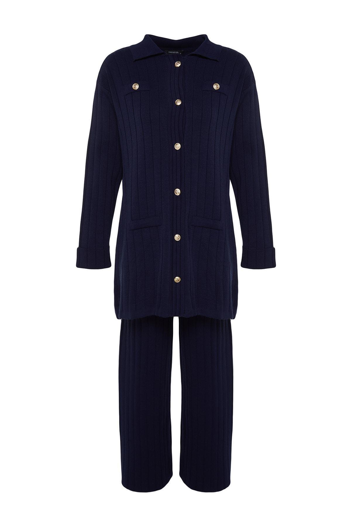 Navy Off-Shoulder Co-Ord Set, , large image number 6