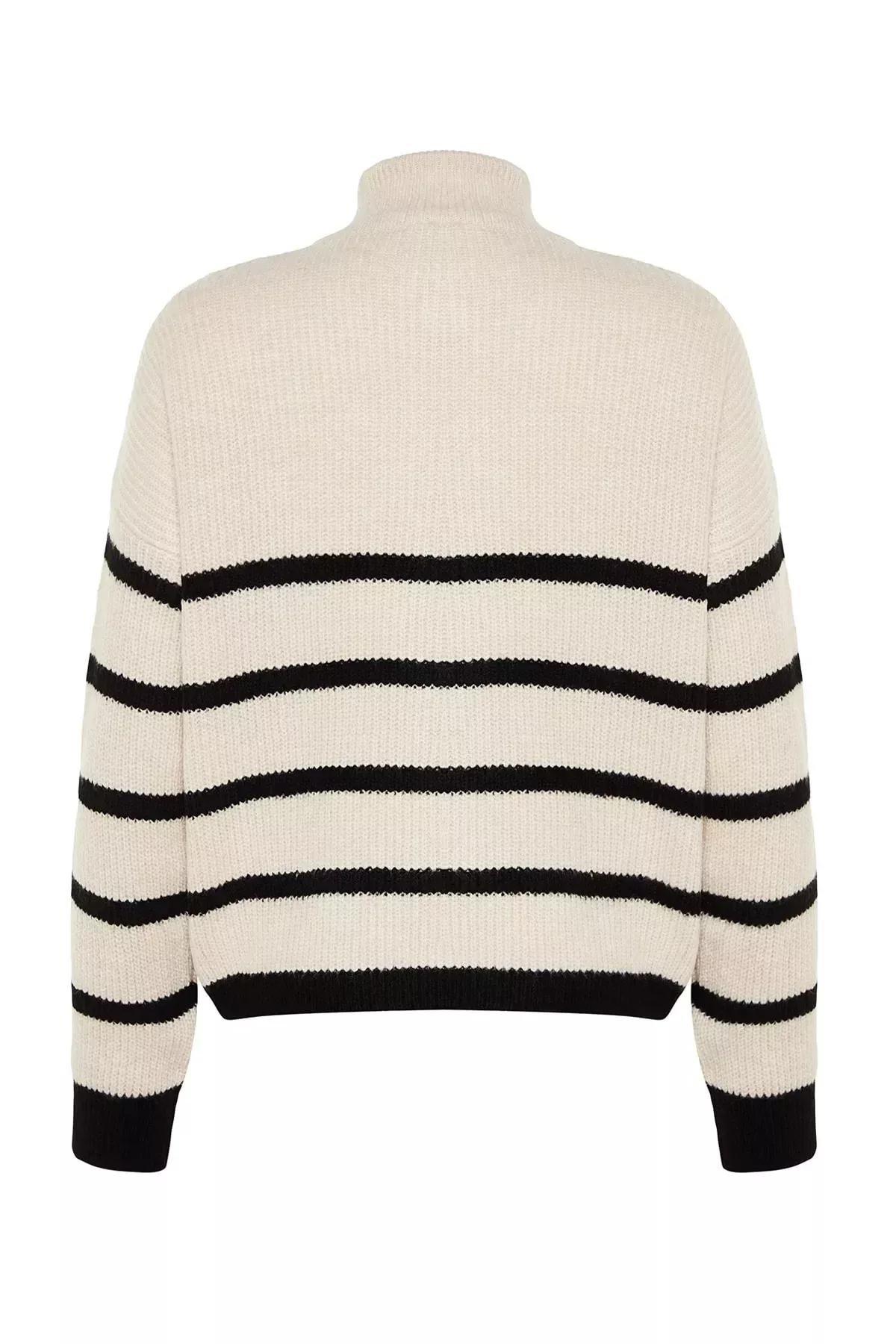 Beige Striped Sweater, Rock, large image number 7