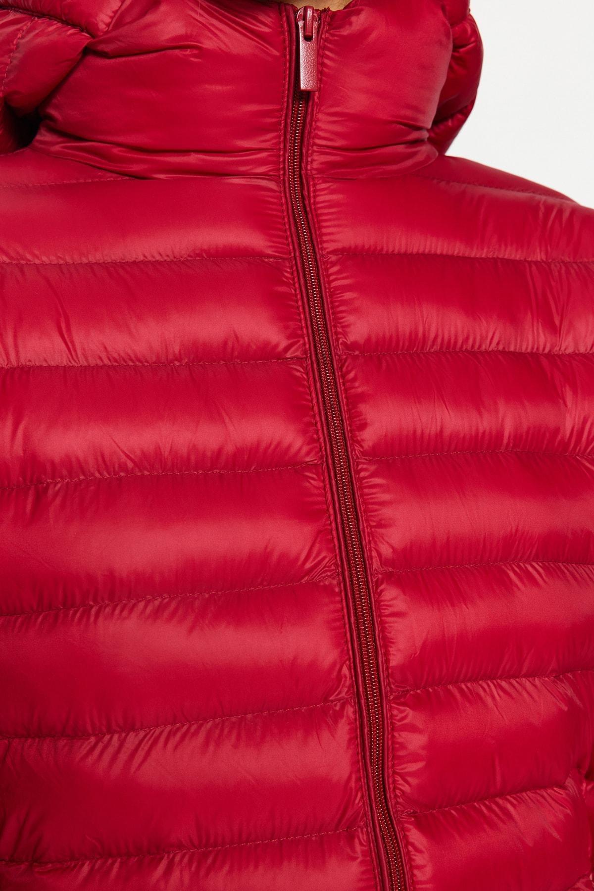 Burgundy Puffer Jacket, , large image number 5