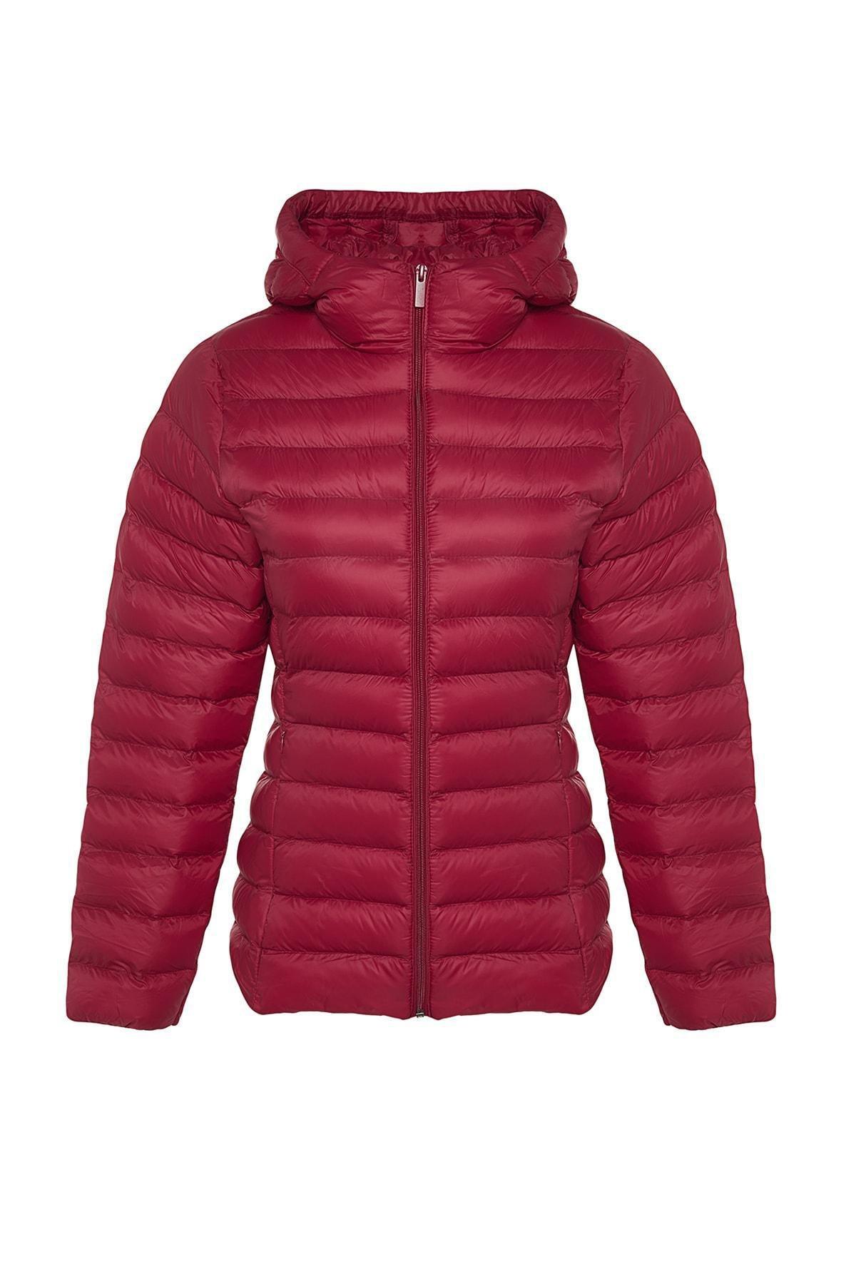 Burgundy Puffer Jacket, , large image number 7
