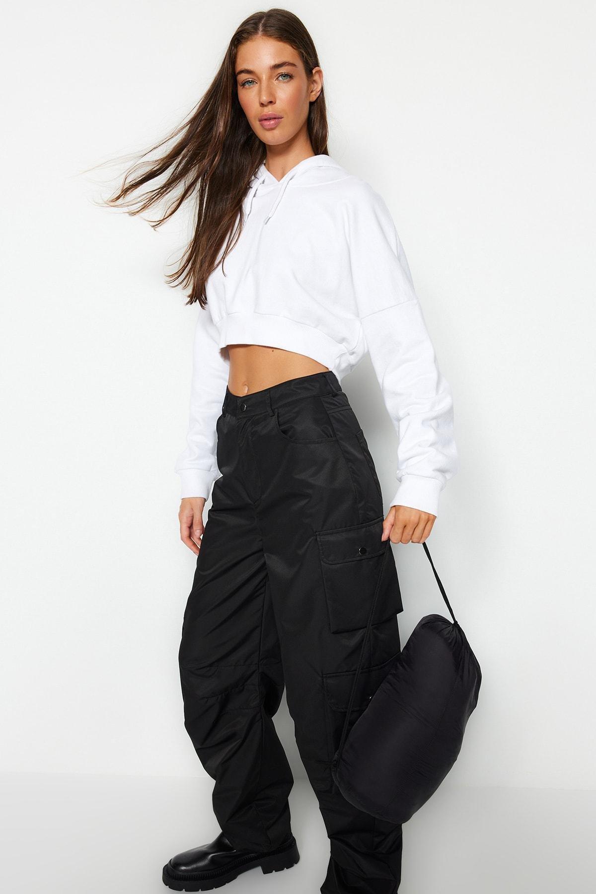 Black Puffer Jacket, BLACK, large image number 6