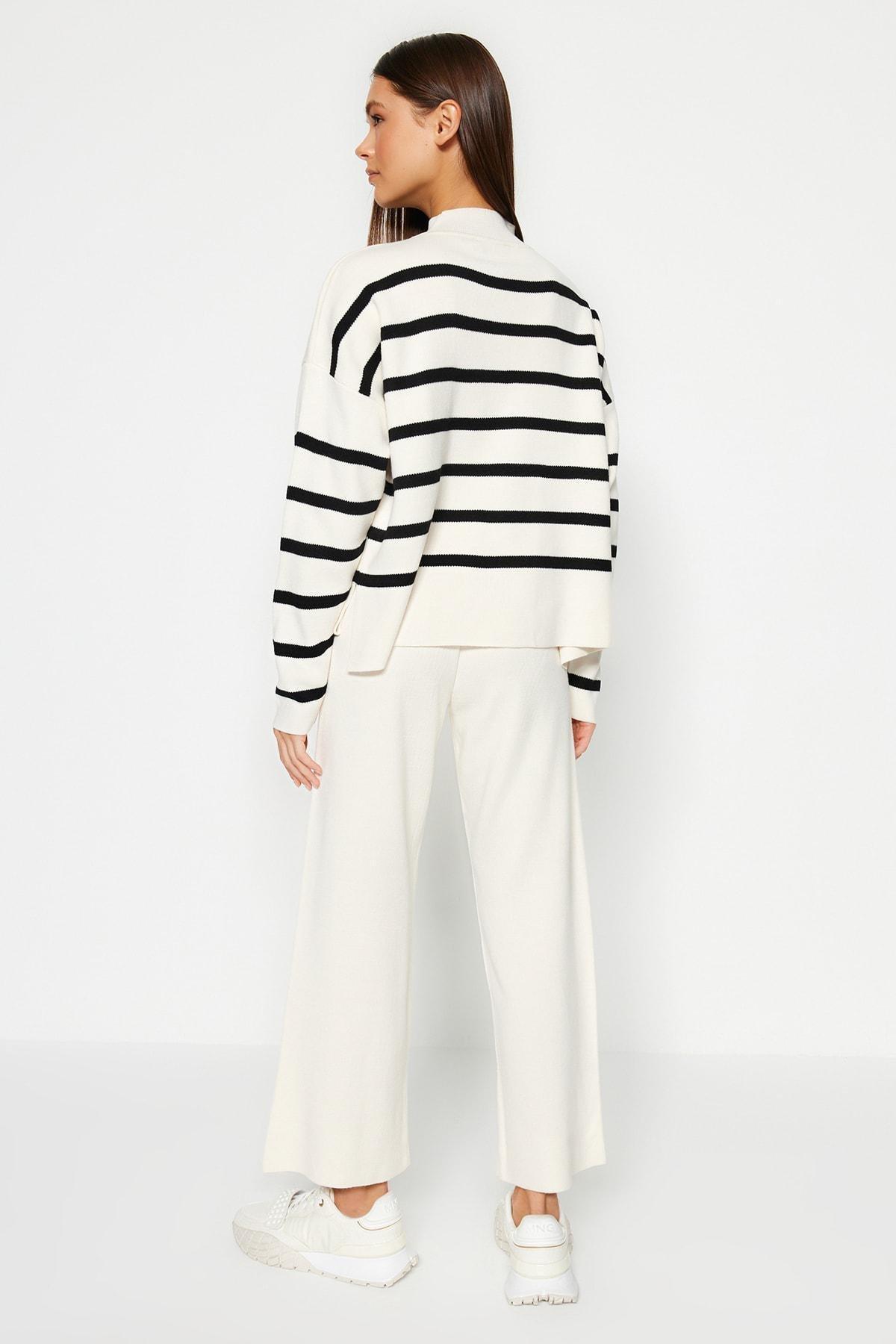 Black Striped Sweater Co-Ord Set, , large image number 5