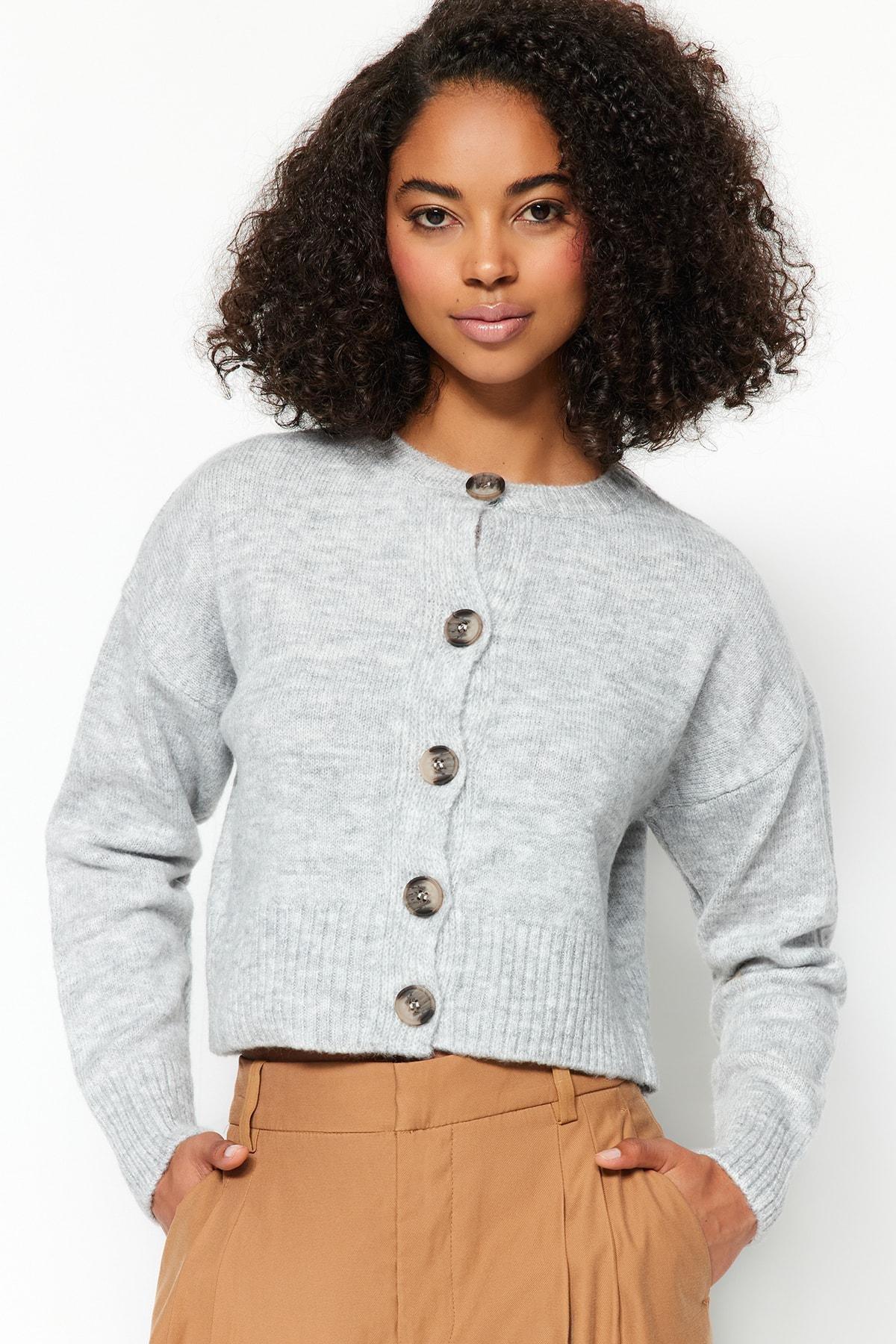 Grey Regular Cardigan, , large image number 0