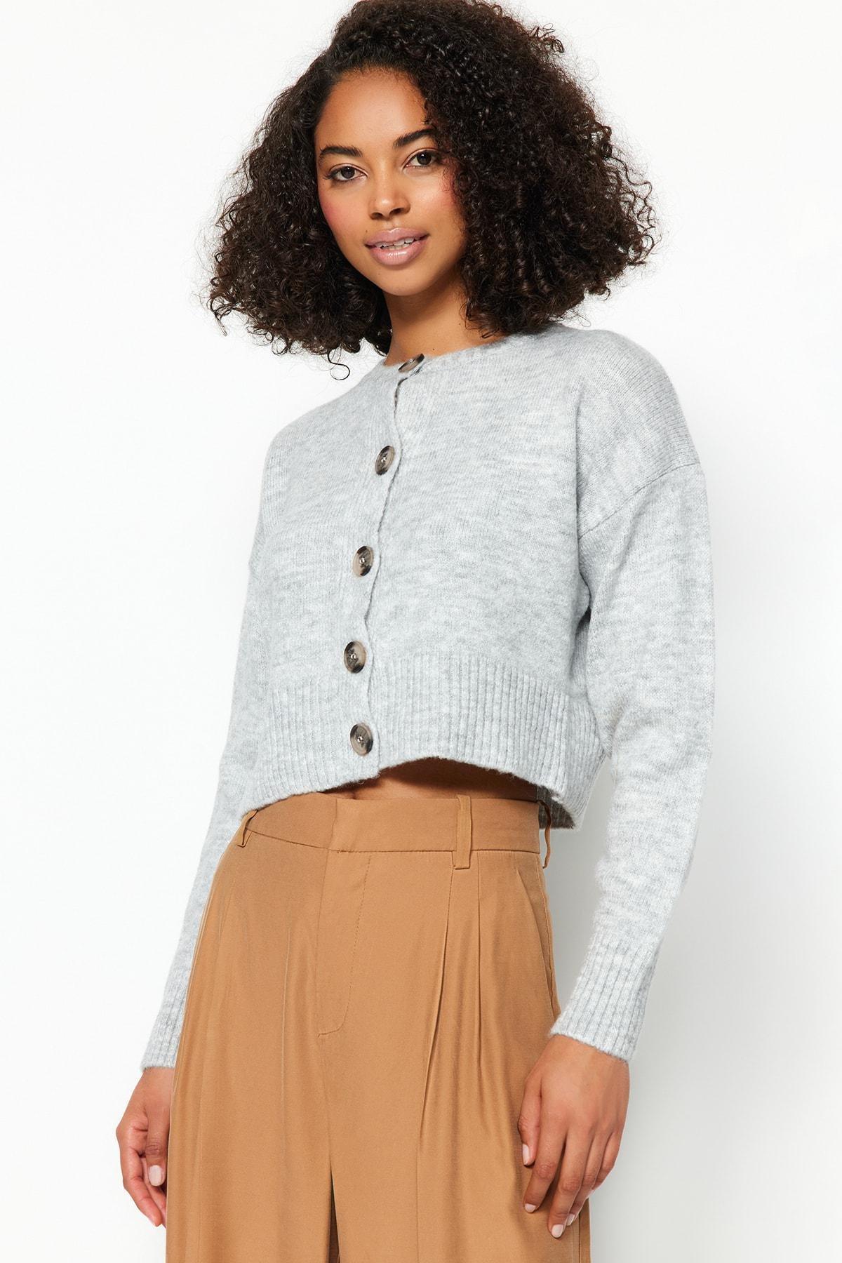 Grey Regular Cardigan, , large image number 2