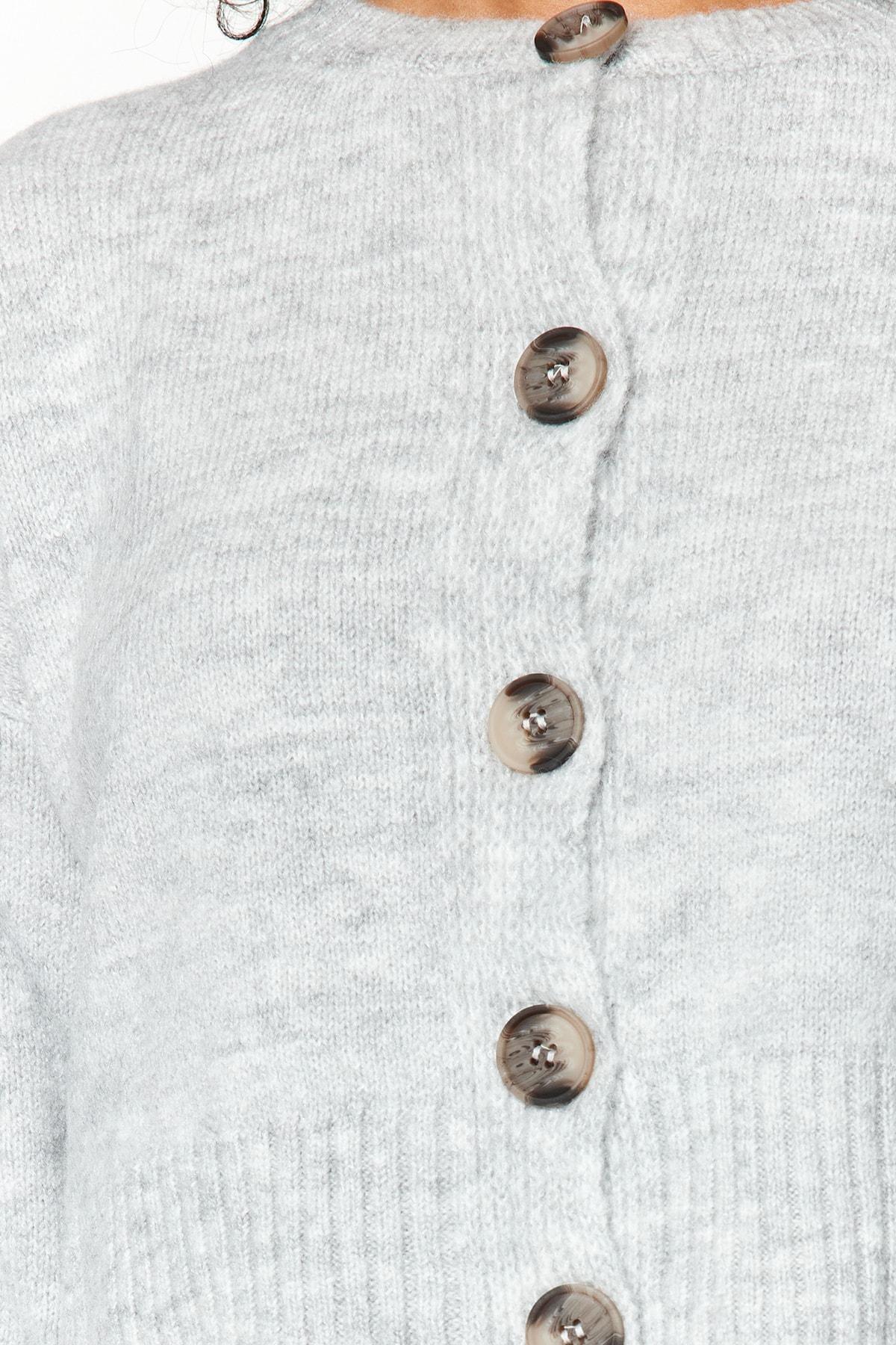 Grey Regular Cardigan, , large image number 3