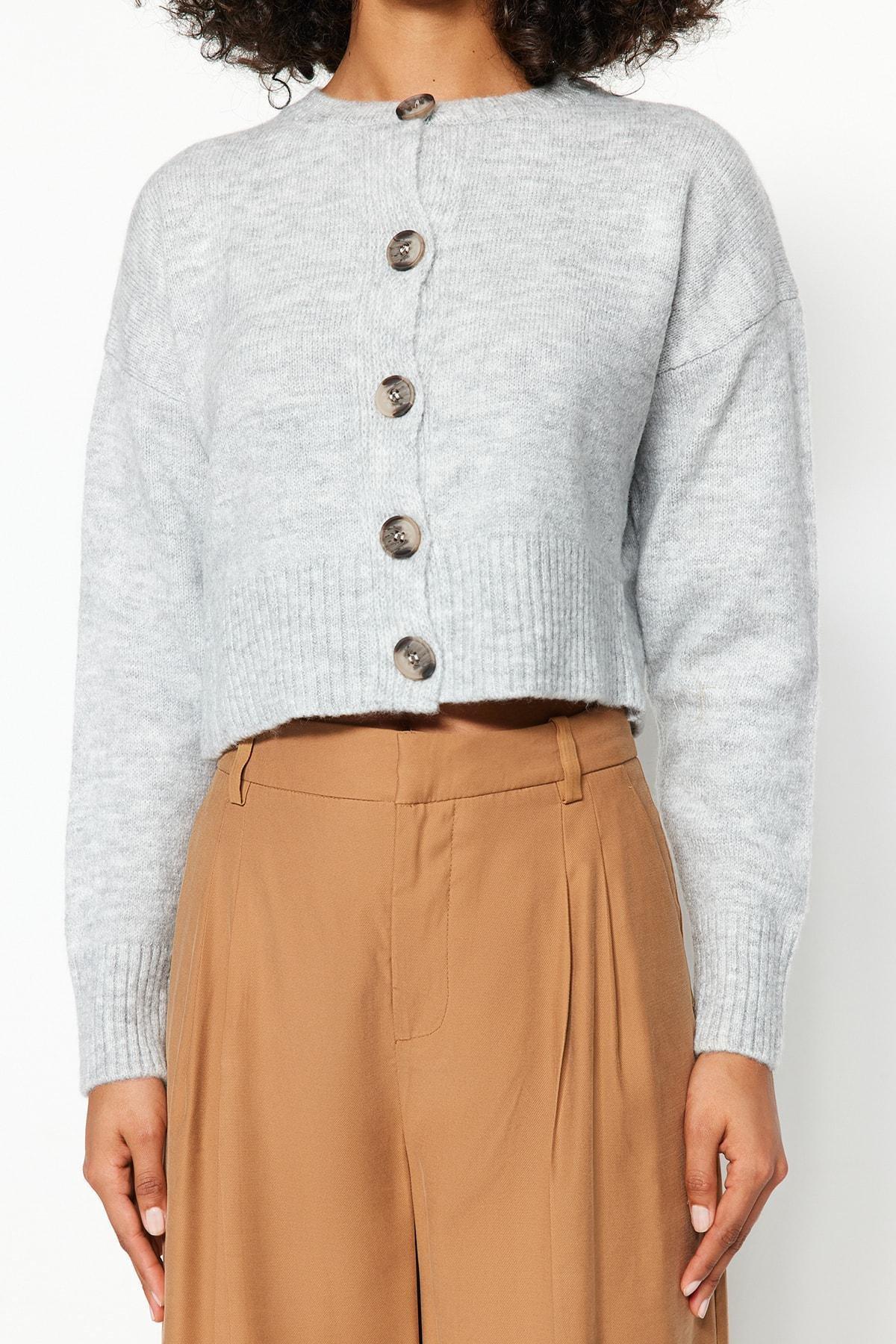 Grey Regular Cardigan, , large image number 4