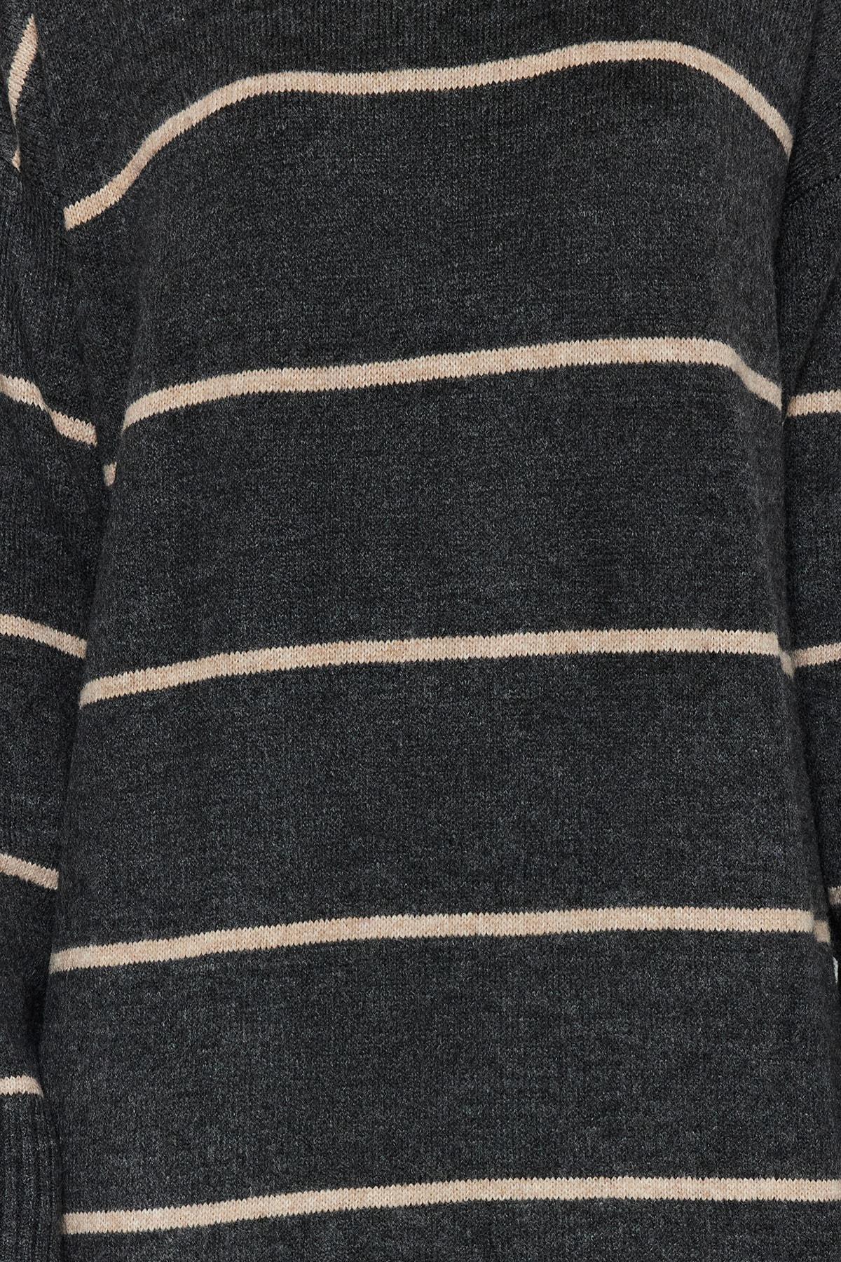 Striped Sweater Maxi Dress, , large image number 4