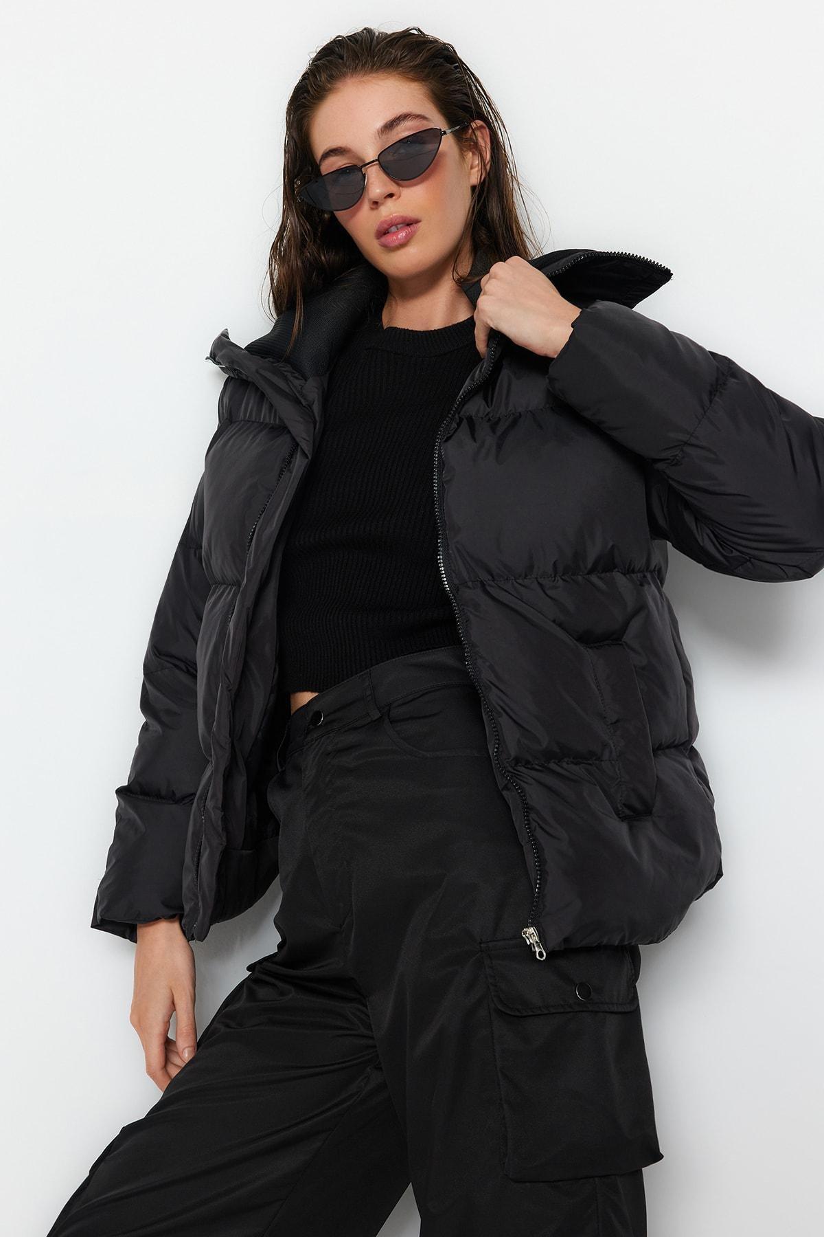 Padded jacket 2025 black womens