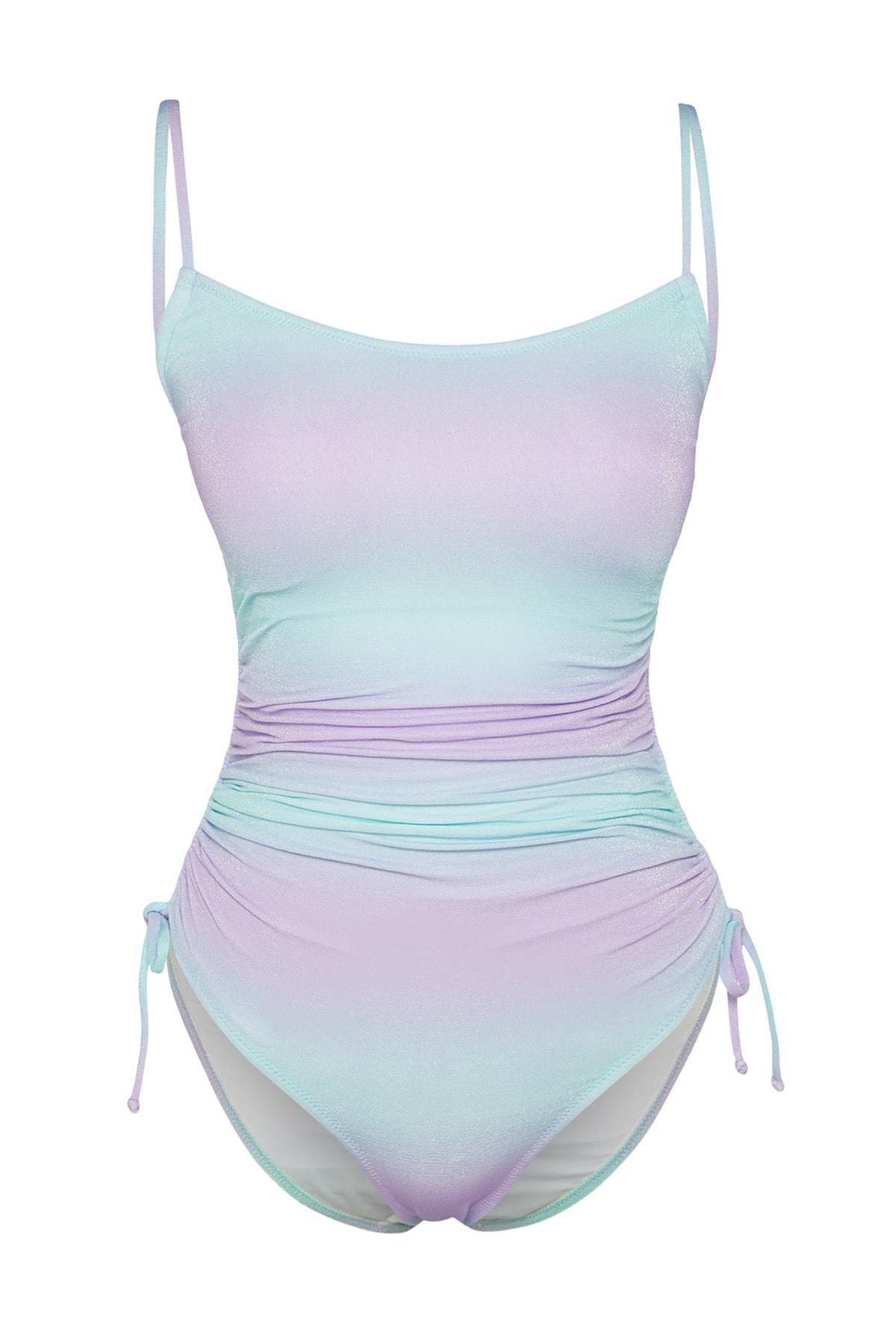 Multicolour Colour Gradient Swimsuit, , large image number 5
