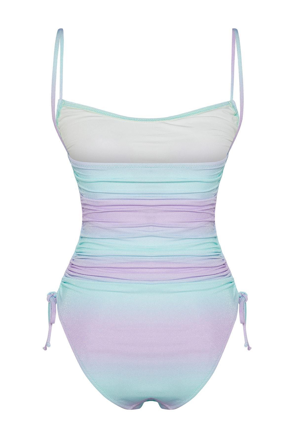 Multicolour Colour Gradient Swimsuit, , large image number 7