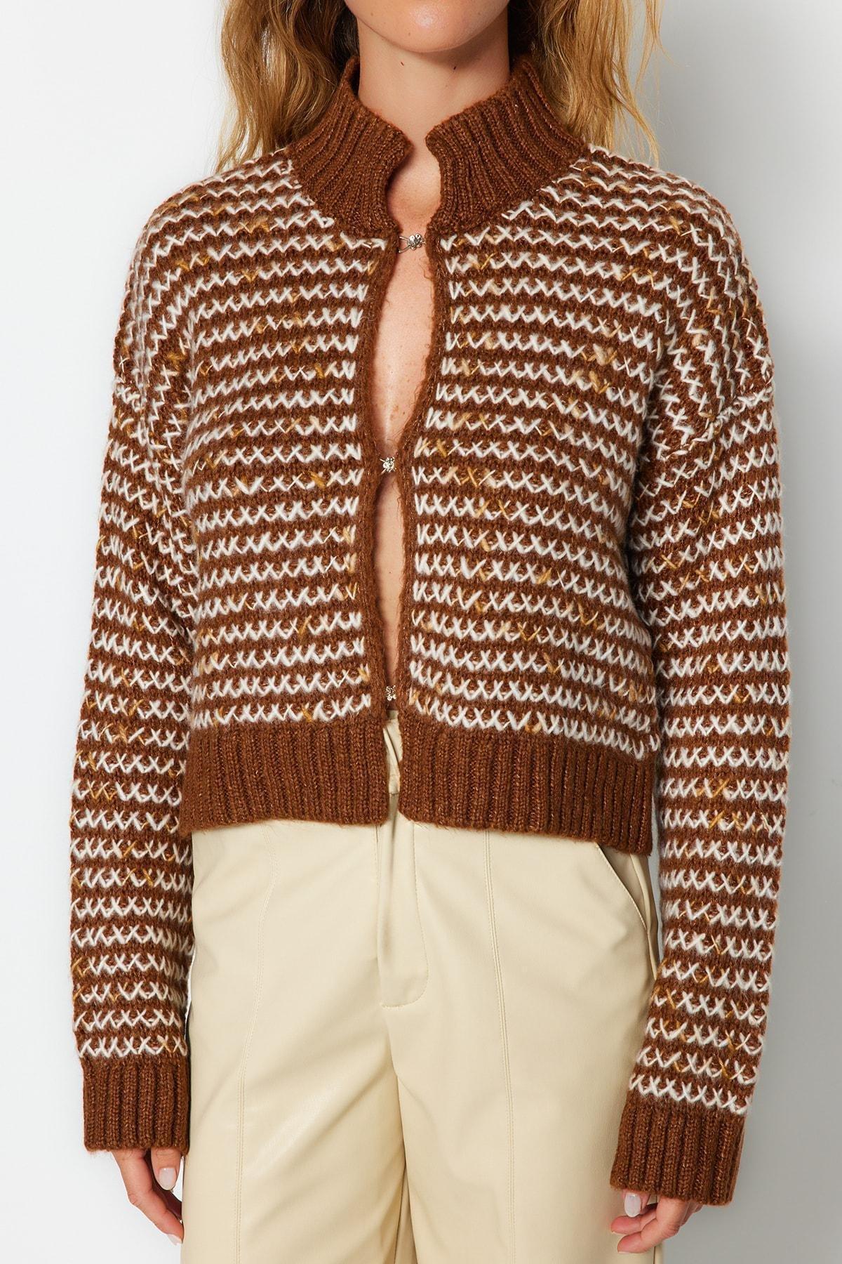 Brown Colour Gradient Cardigan, , large image number 4