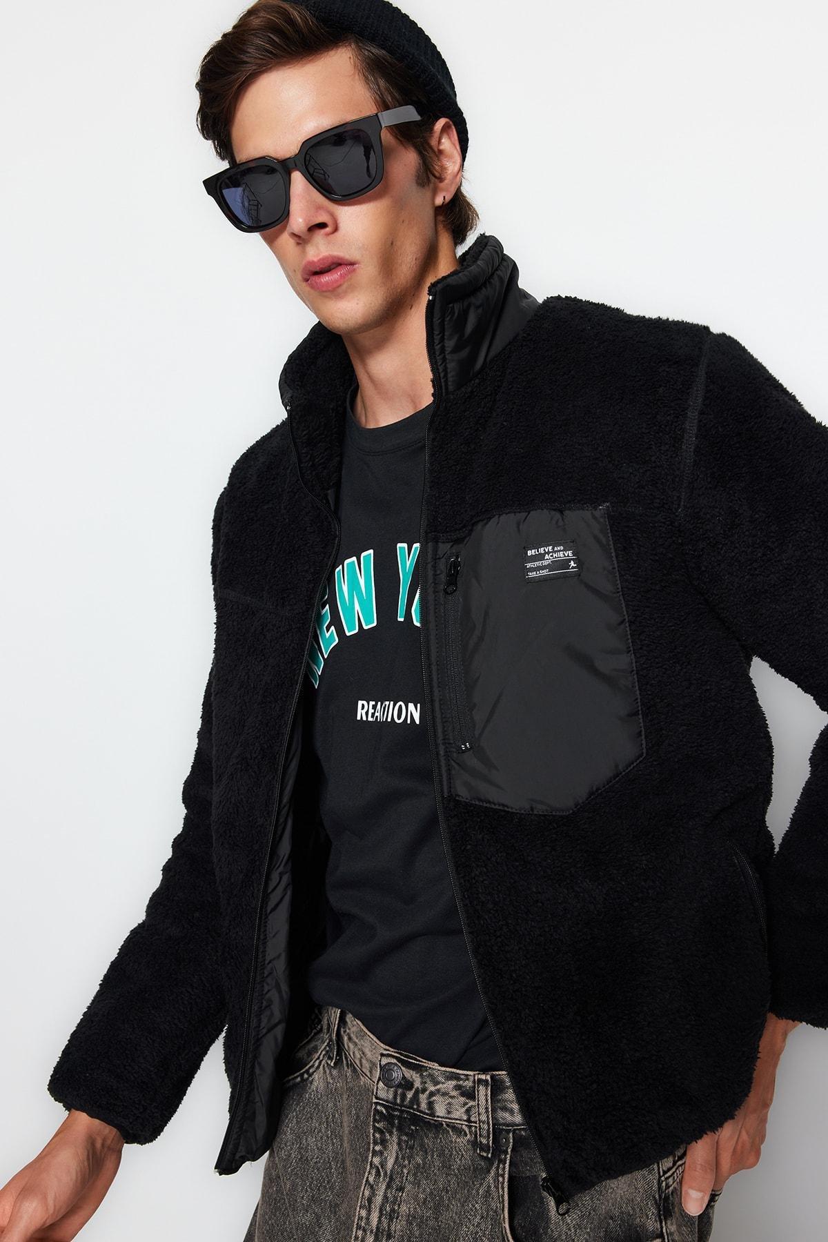 Black Basic Jacket, BLACK, medium