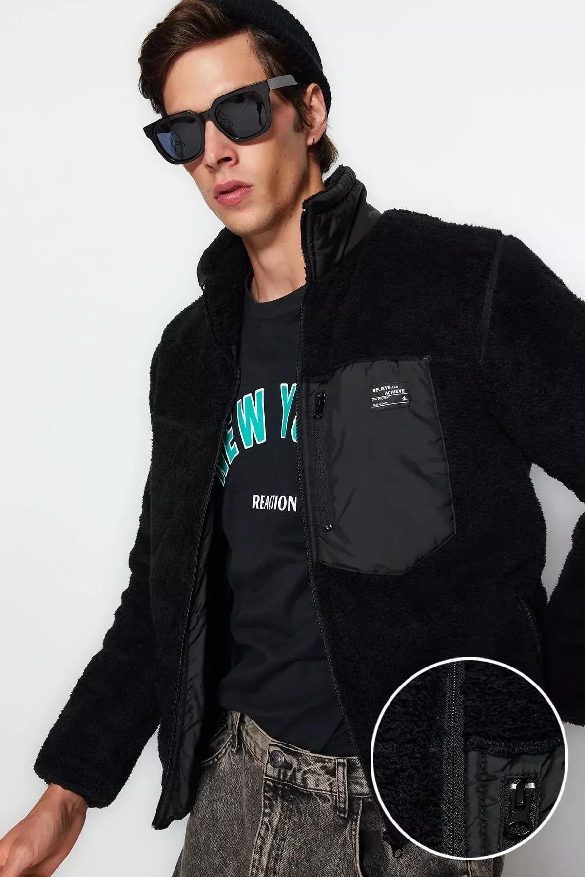Black Basic Jacket, , large image number 1