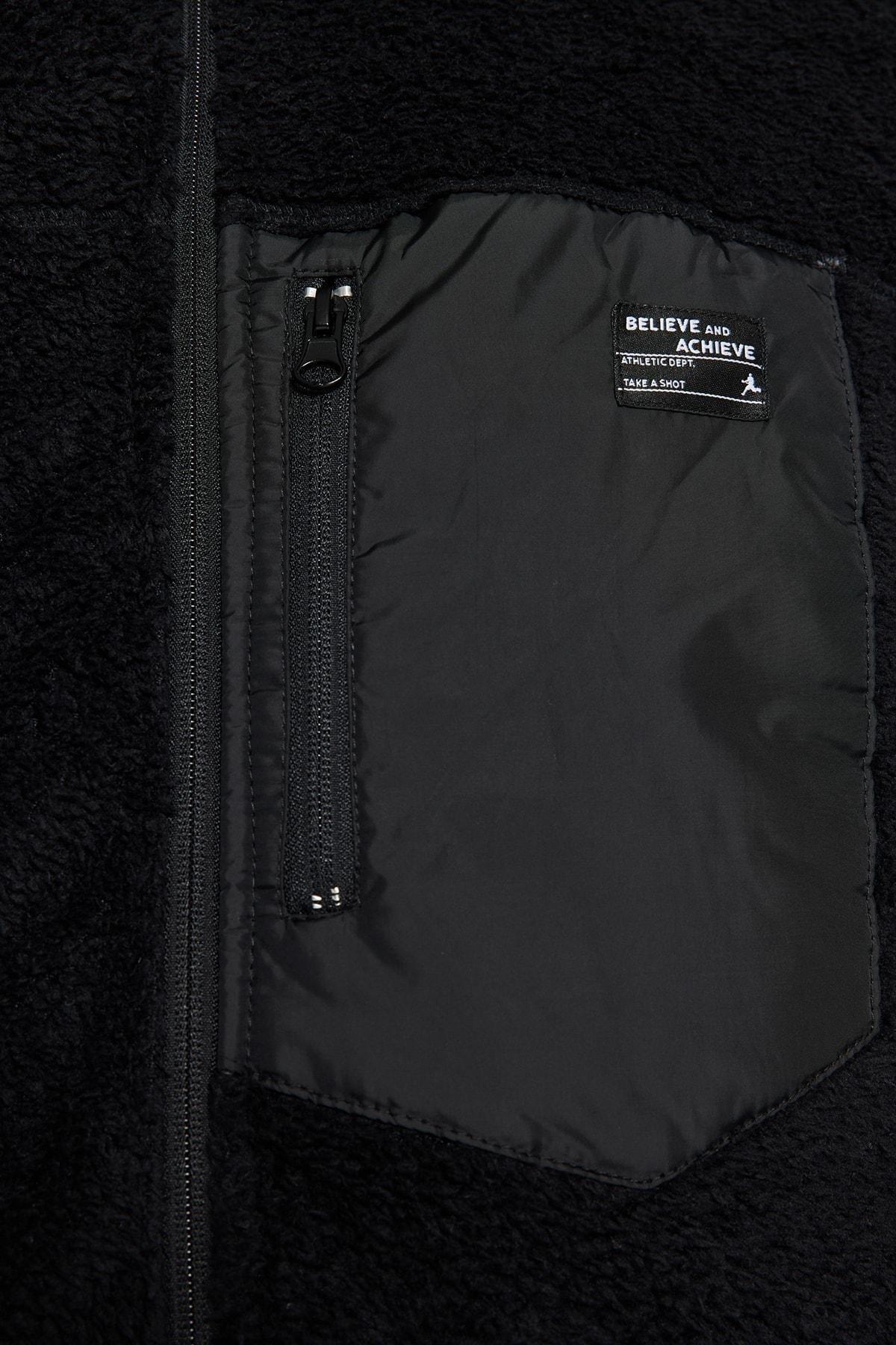 Black Basic Jacket, , large image number 4