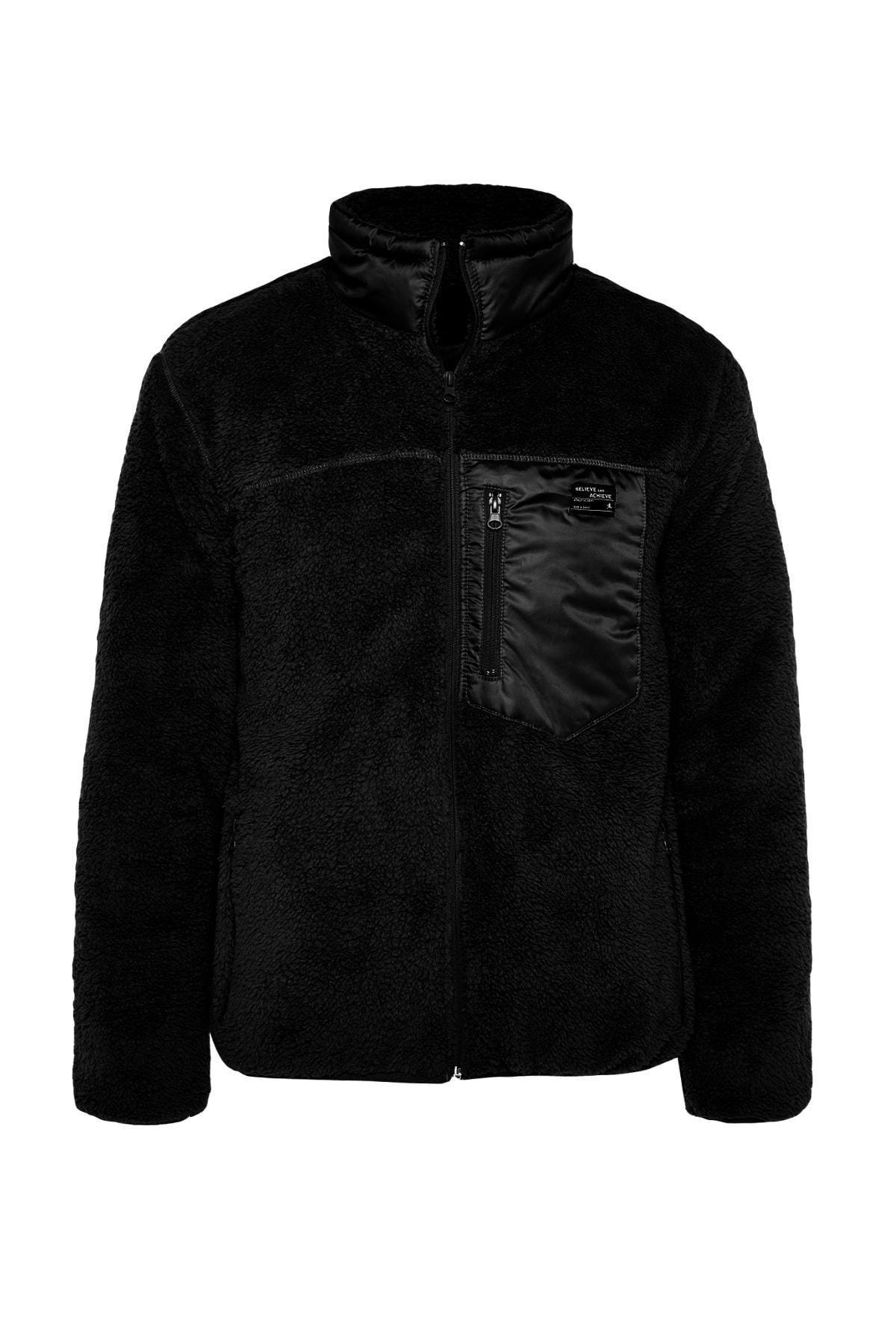 Black Basic Jacket, , large image number 5
