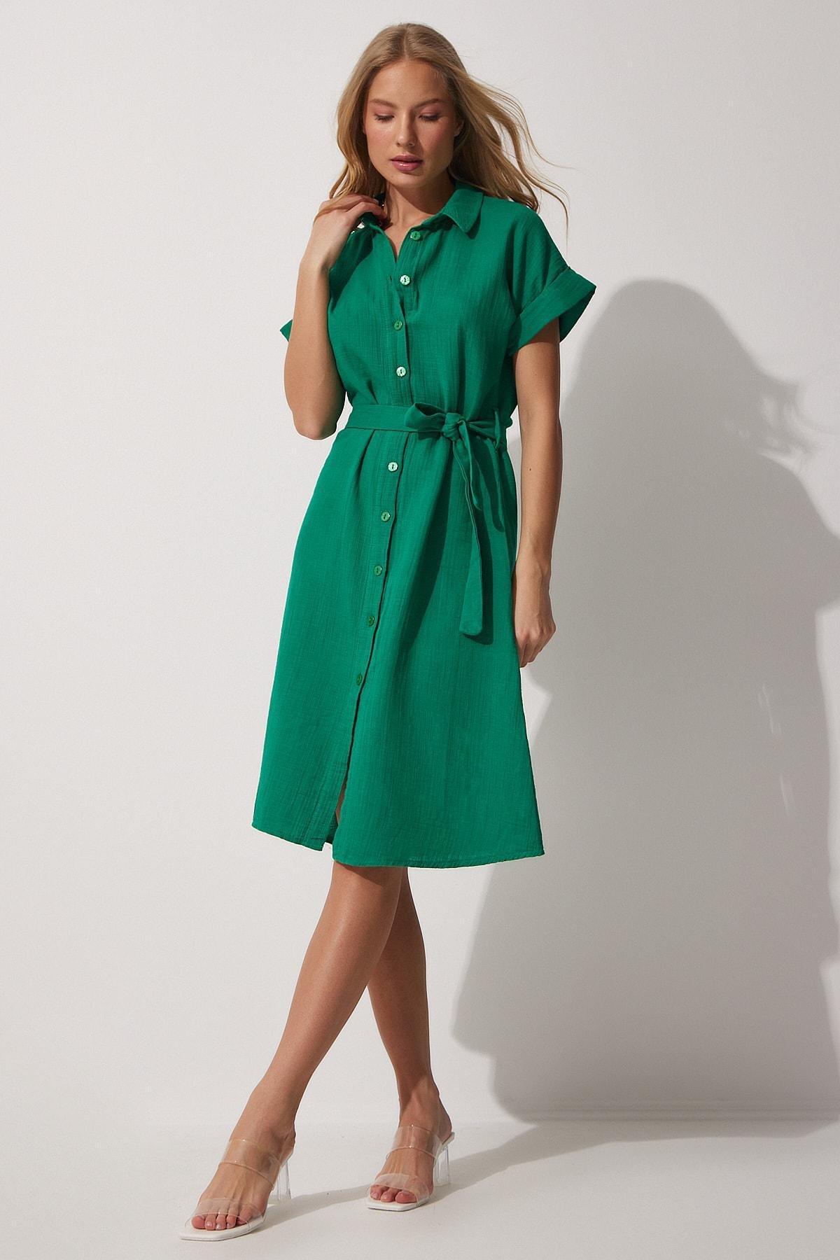 Happiness Istanbul - Green Shirt Dress