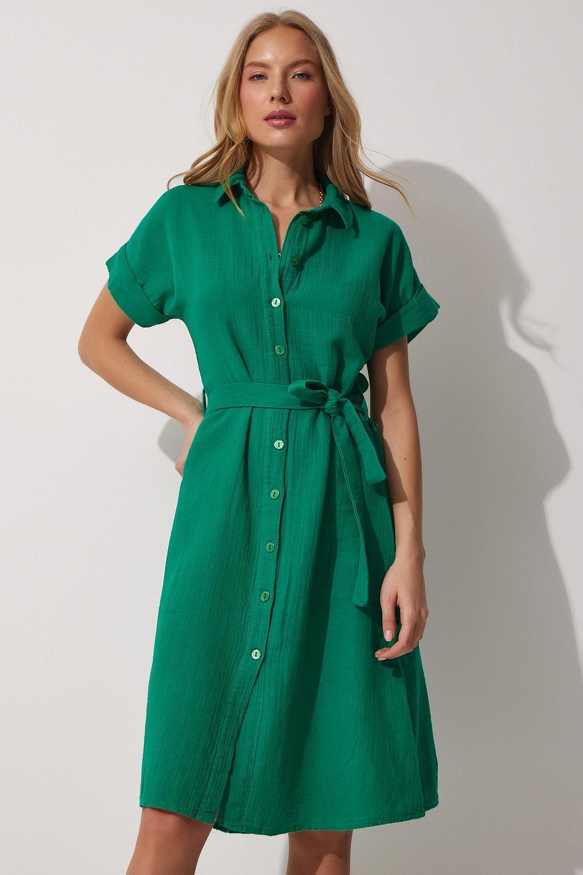 Happiness Istanbul - Green Shirt Dress