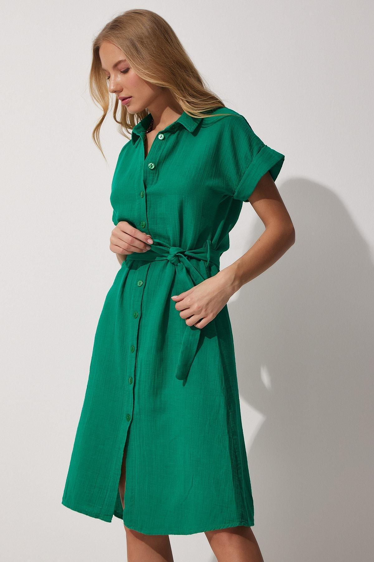 Happiness Istanbul - Green Shirt Dress