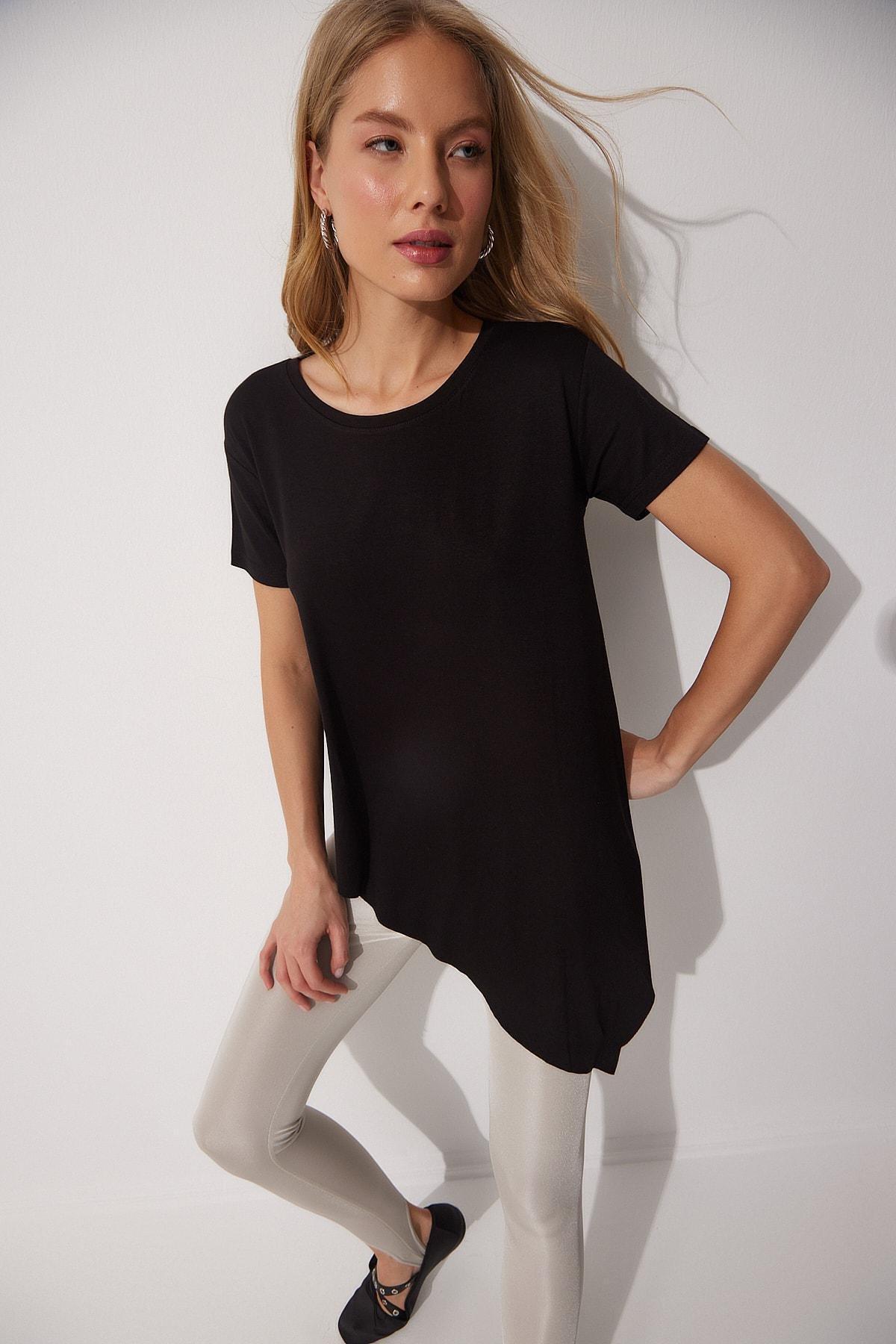Black Asymmetrical Tunic, , large image number 1