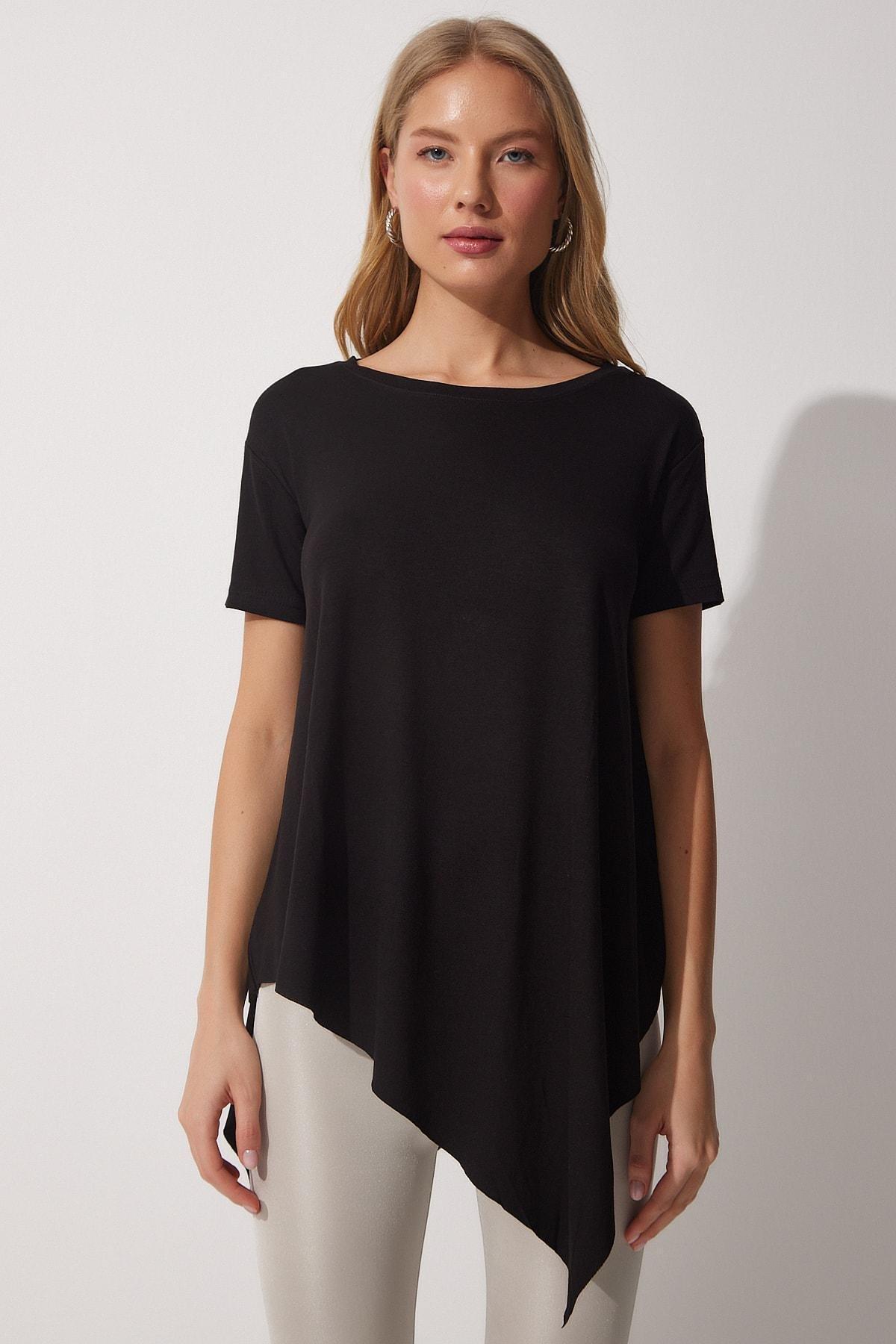 Black Asymmetrical Tunic, , large image number 2