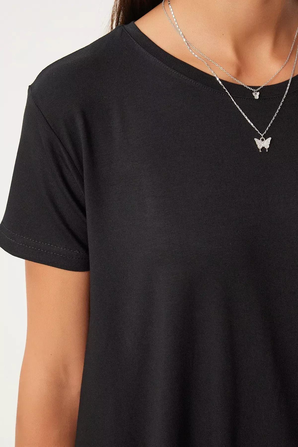 Black Asymmetrical Tunic, BLACK, large image number 3