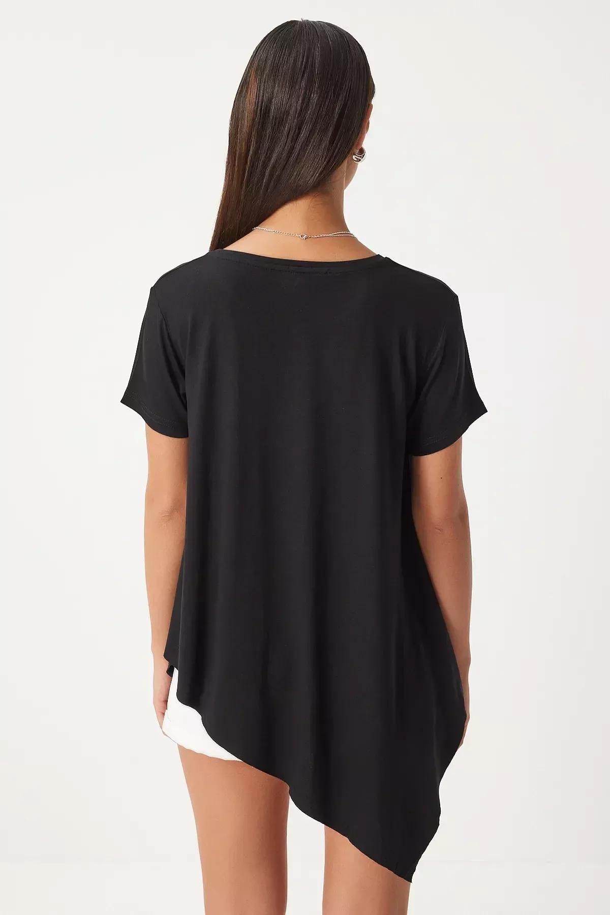 Black Asymmetrical Tunic, , large image number 4