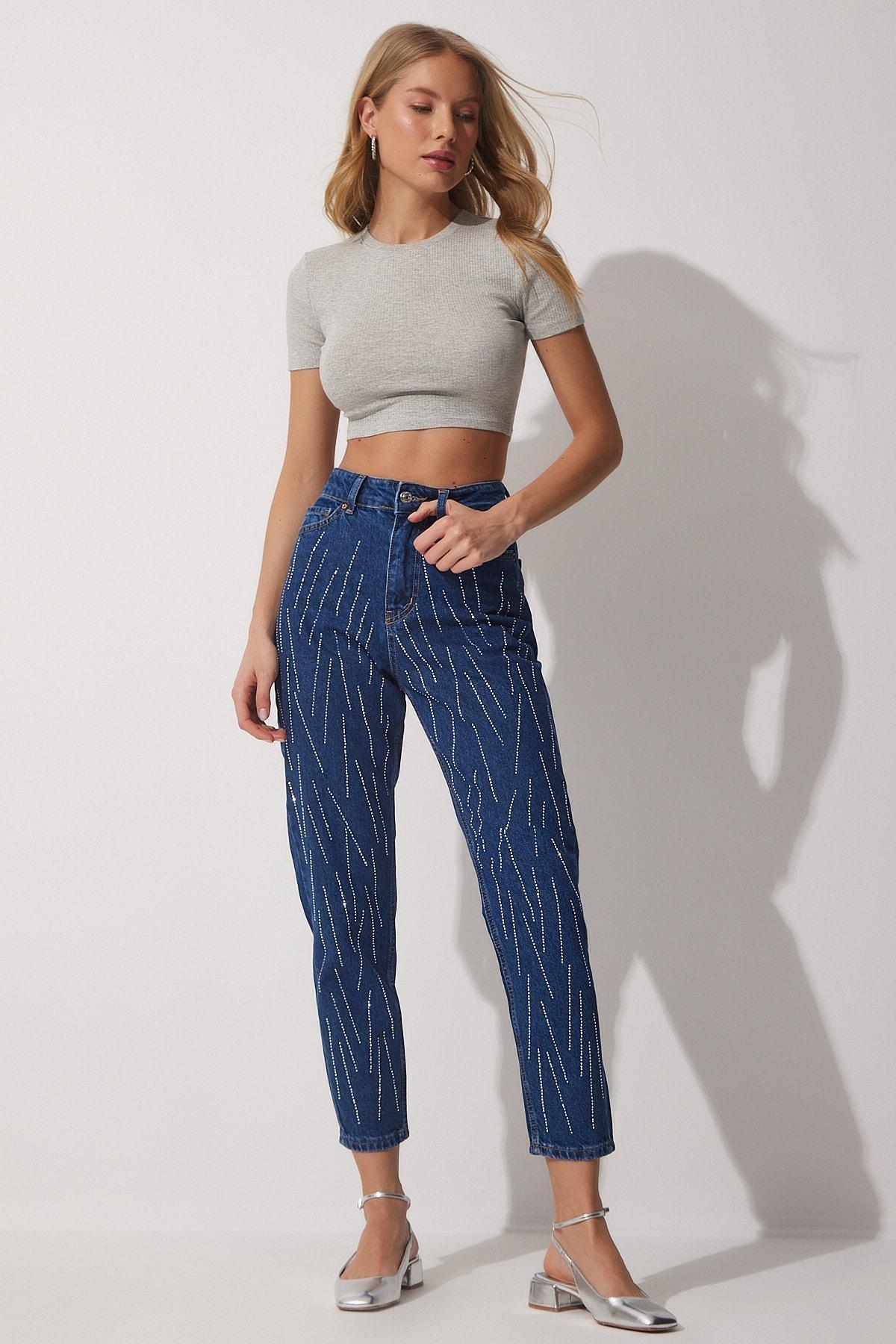 Blue Mom Pants, , large image number 0