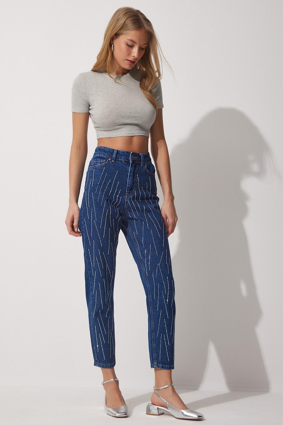 Blue Mom Pants, , large image number 1