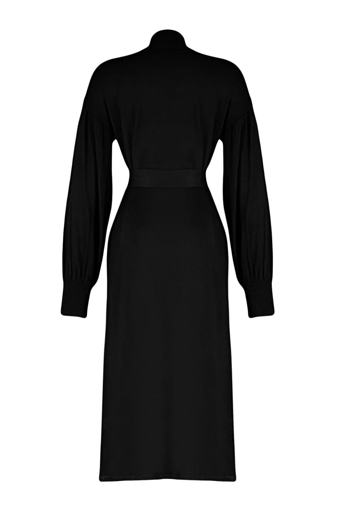 Black Basic Dress, BLACK, large image number 7