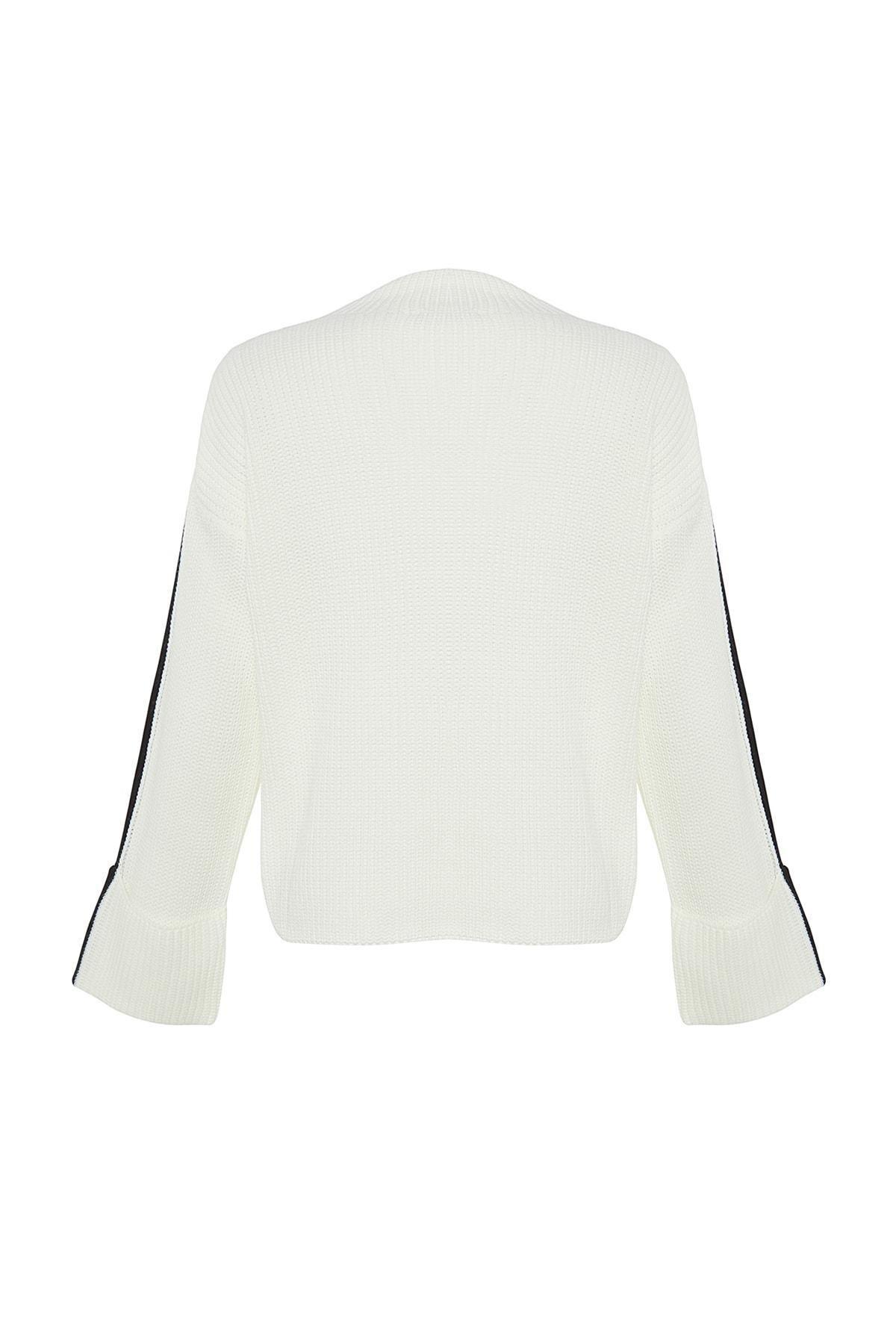 Cream Oversize Off-Shoulder Sweater, , large image number 7