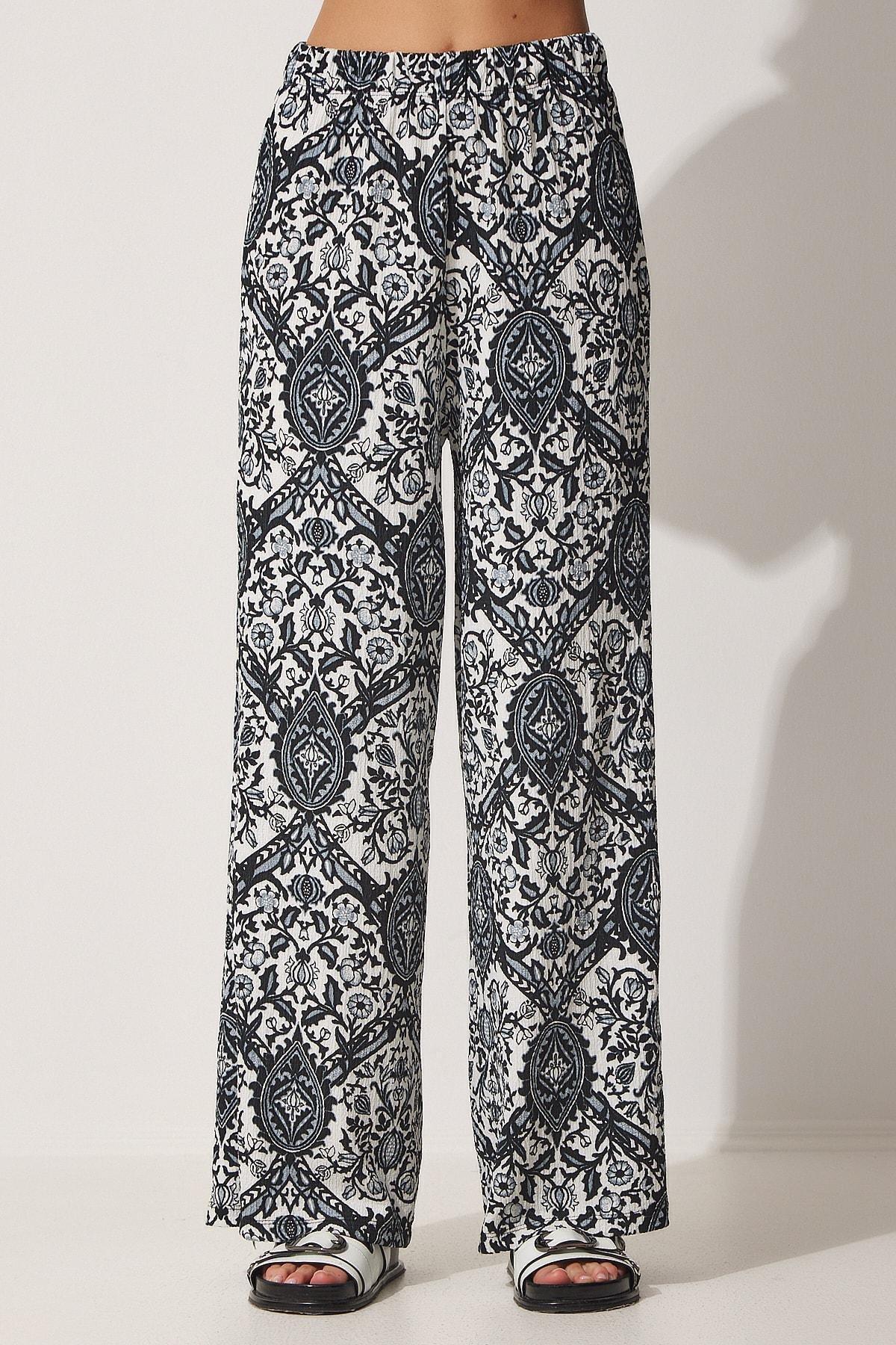 Black Patterned Co-Ord Set, BLACK WHITE, large image number 4