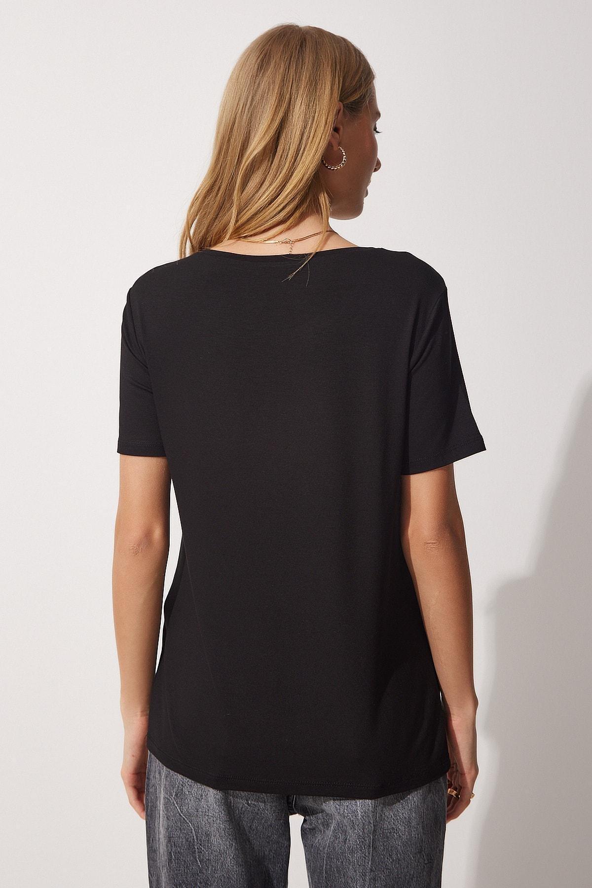 Black Regular T-Shirt, , large image number 4