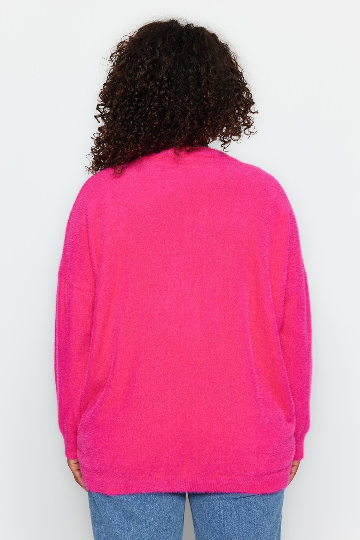 Pink Detailed Knitted Blouse, , large image number 7