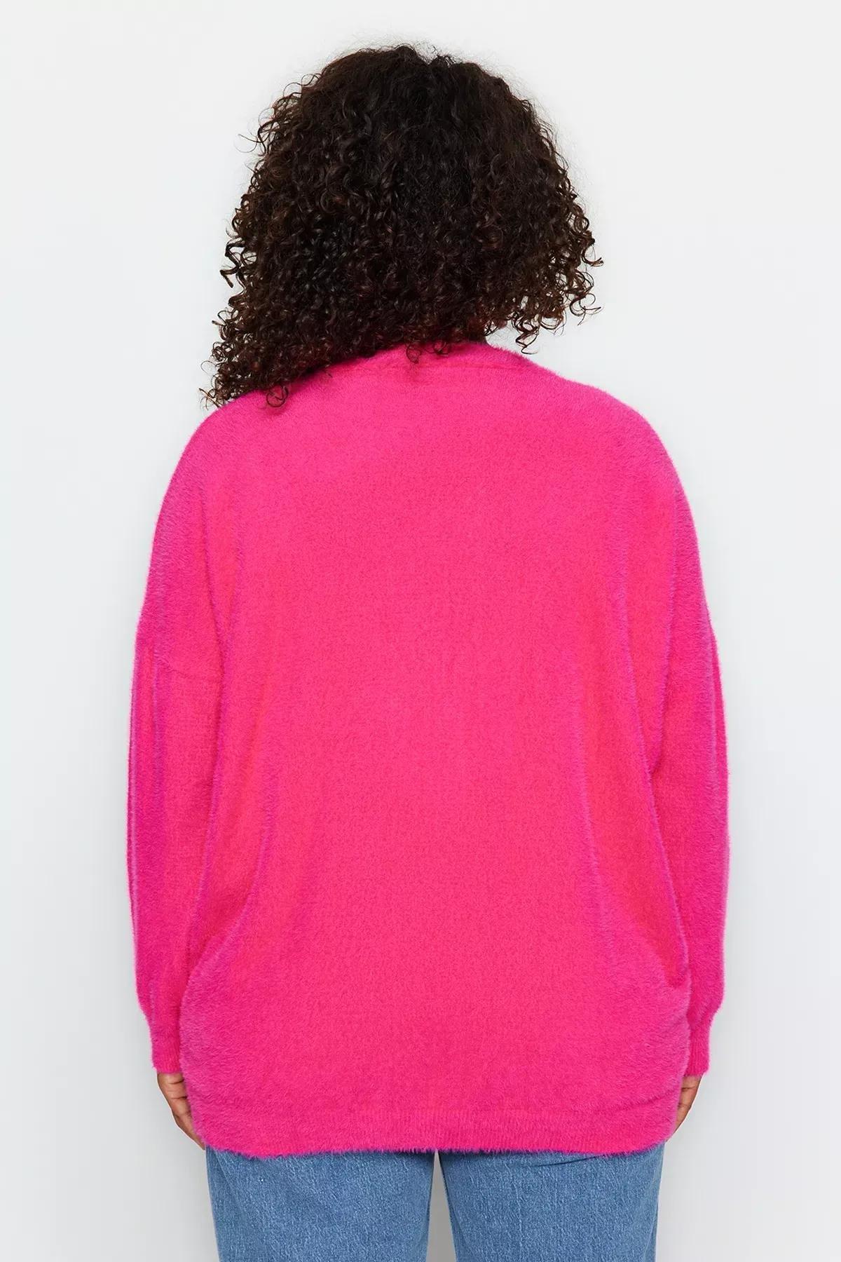 Pink Detailed Knitted Blouse, Pink, large image number 7
