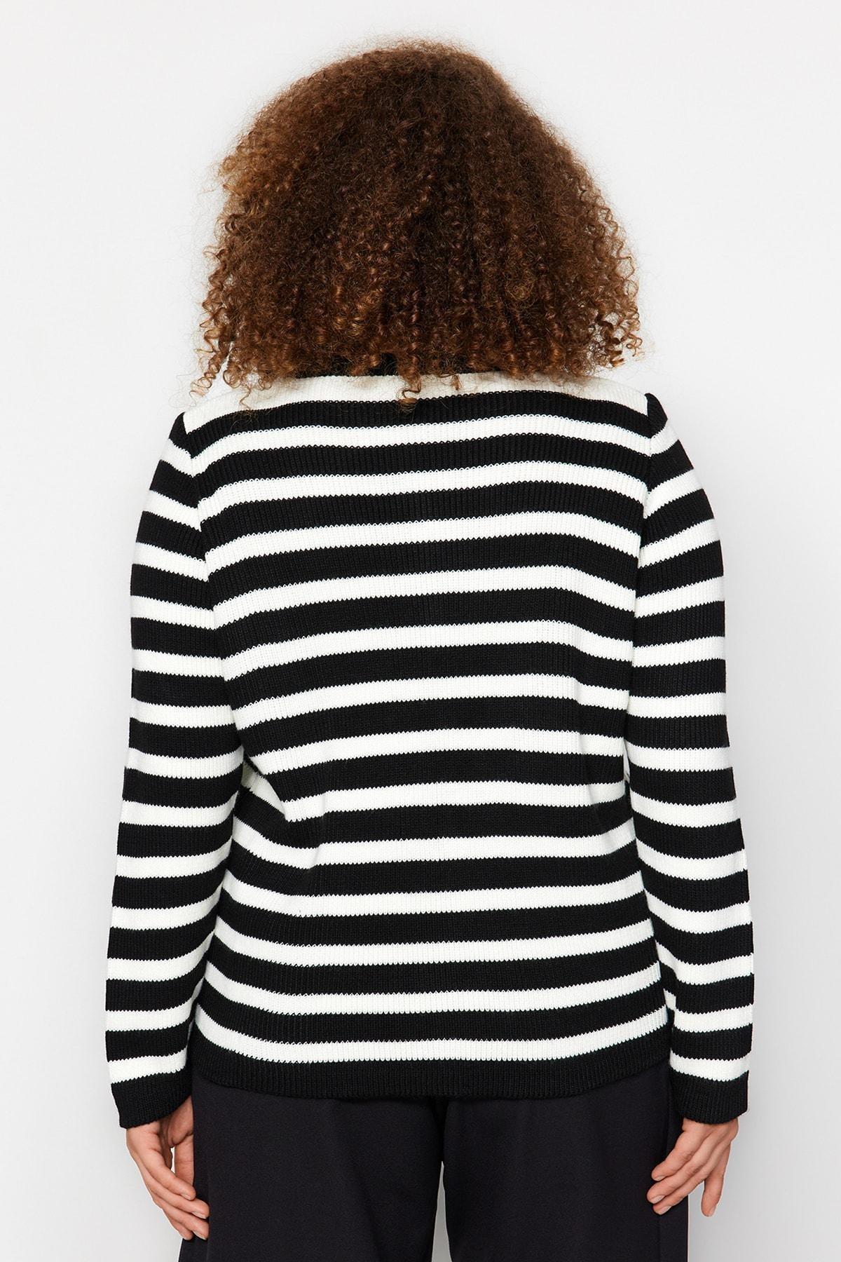 Striped Knitted Cardigan, , large image number 2