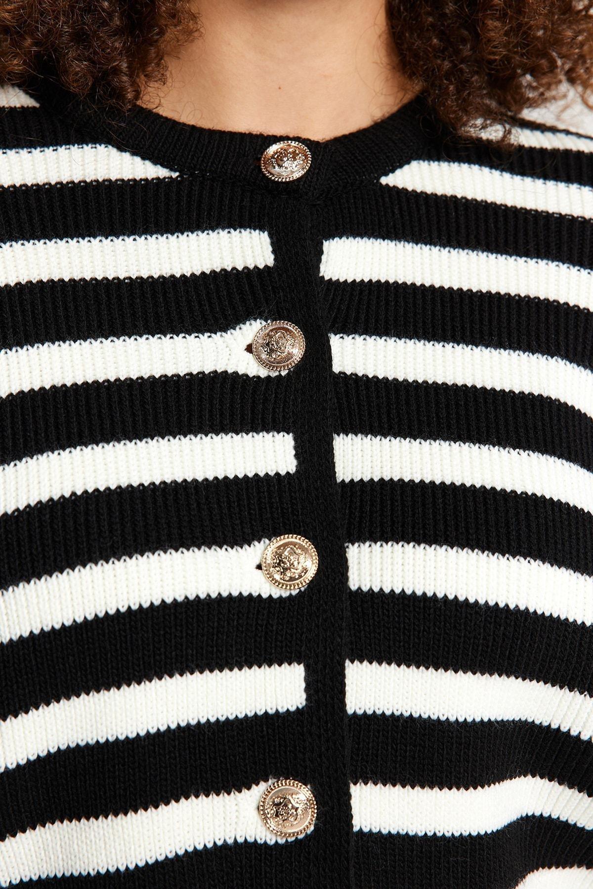 Striped Knitted Cardigan, , large image number 4