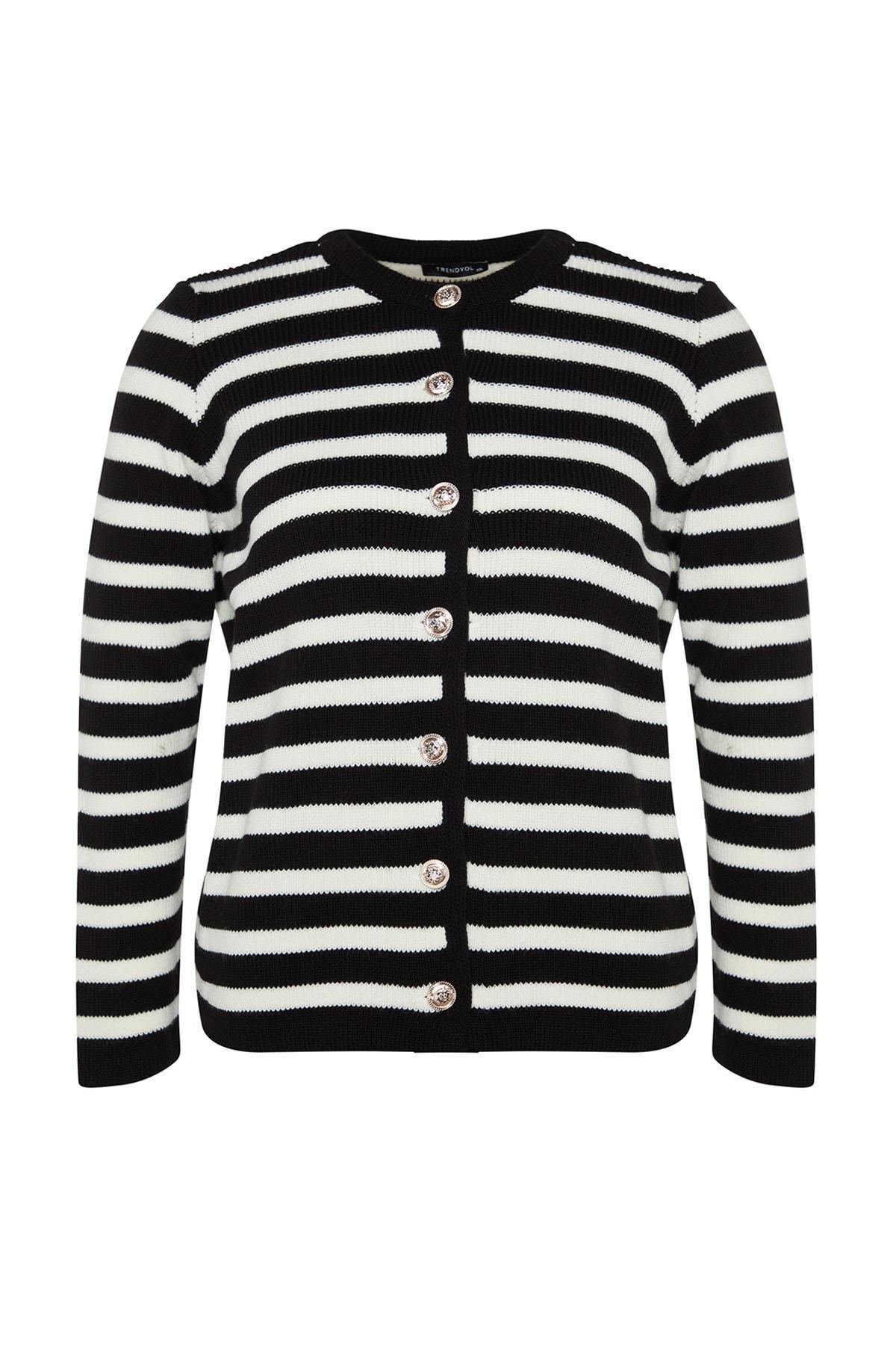 Striped Knitted Cardigan, , large image number 5