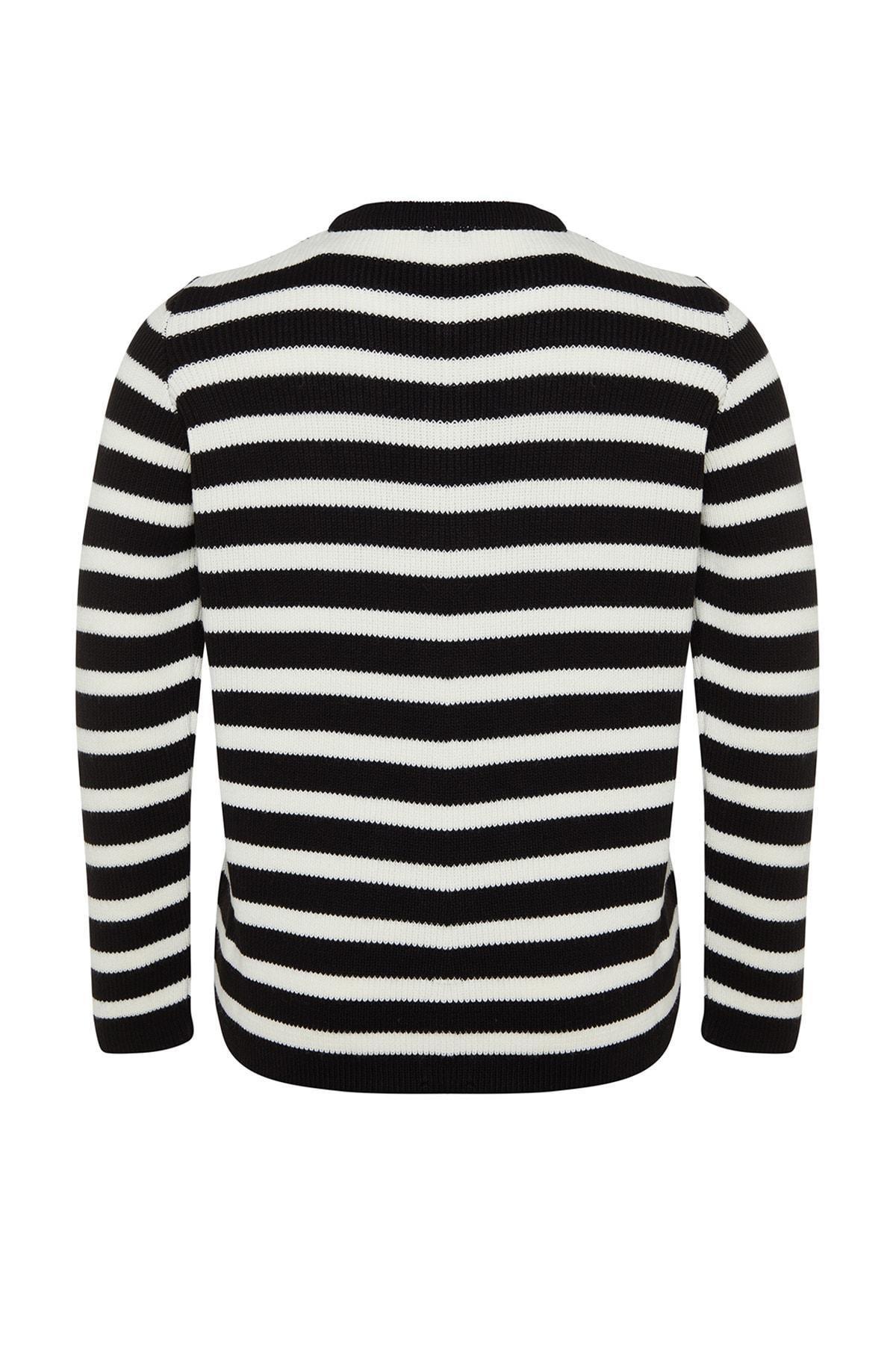 Striped Knitted Cardigan, , large image number 6