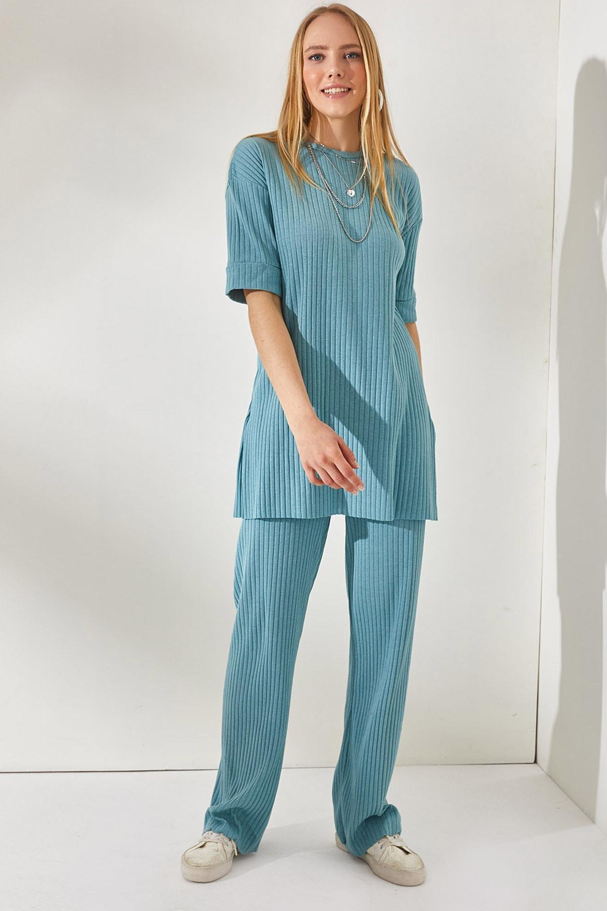 Green Short Sleeve Lycra Co-Ord Set, , medium