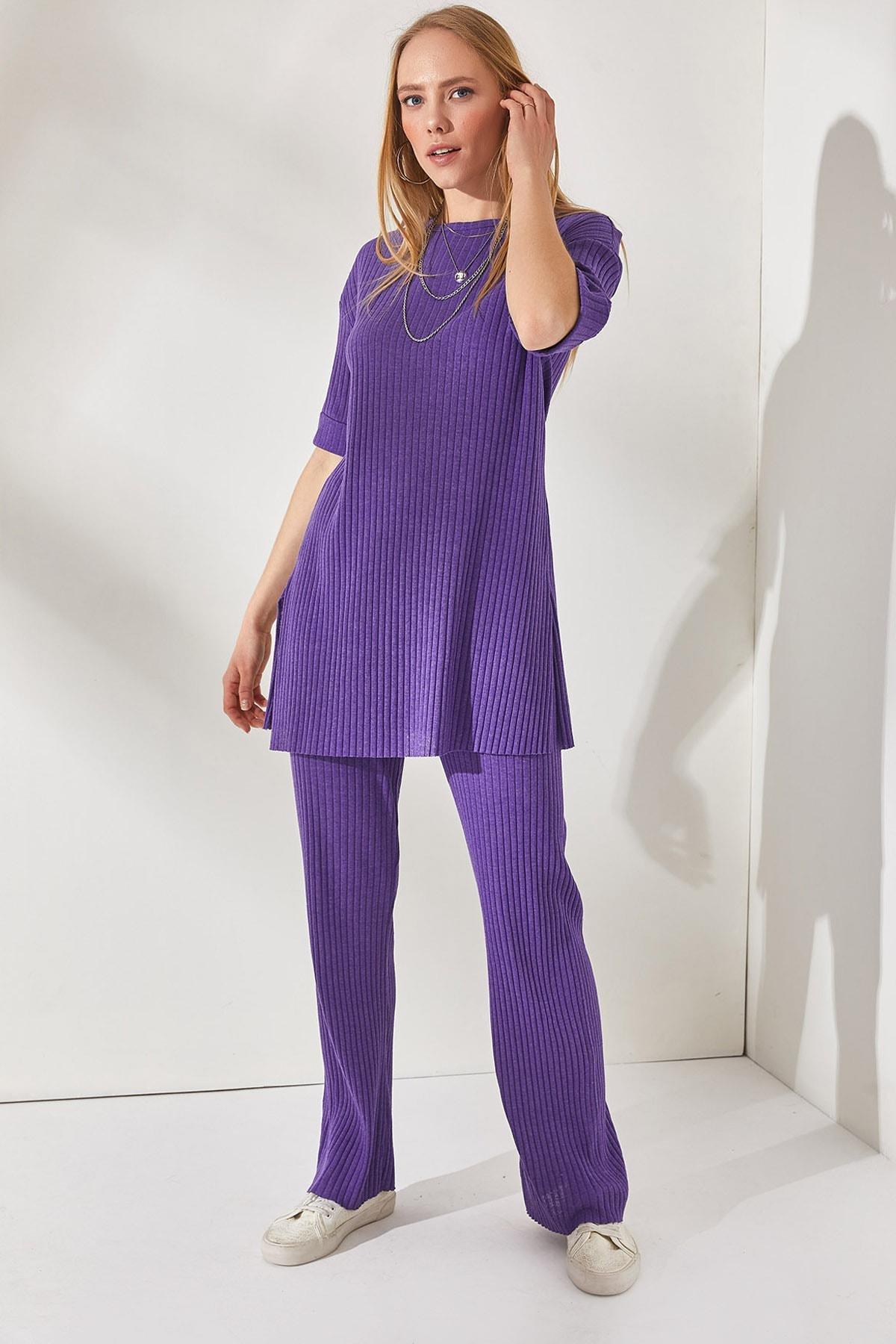 Purple Relaxed Co-Ord Set, , large image number 0