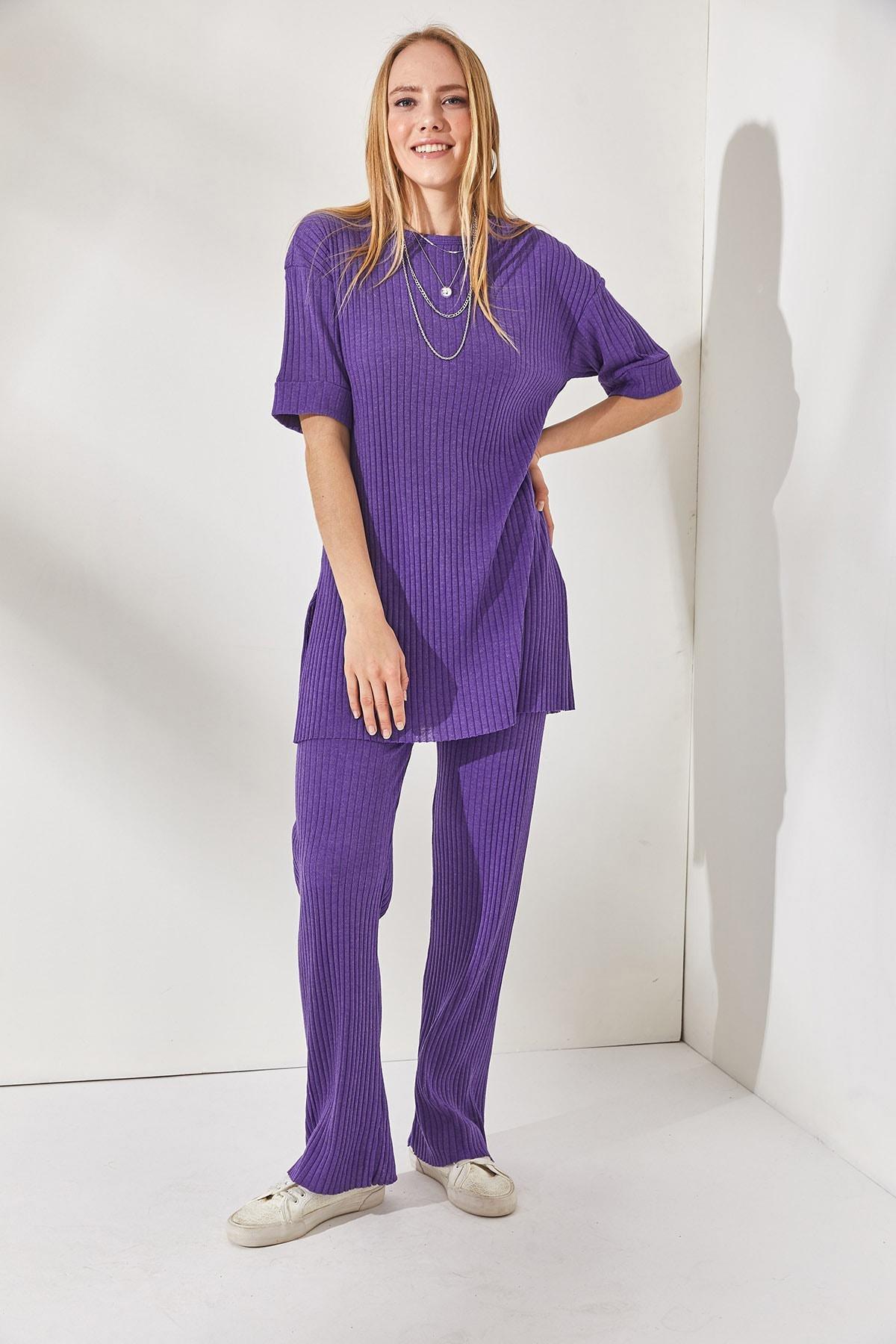Purple Relaxed Co-Ord Set, , large image number 1