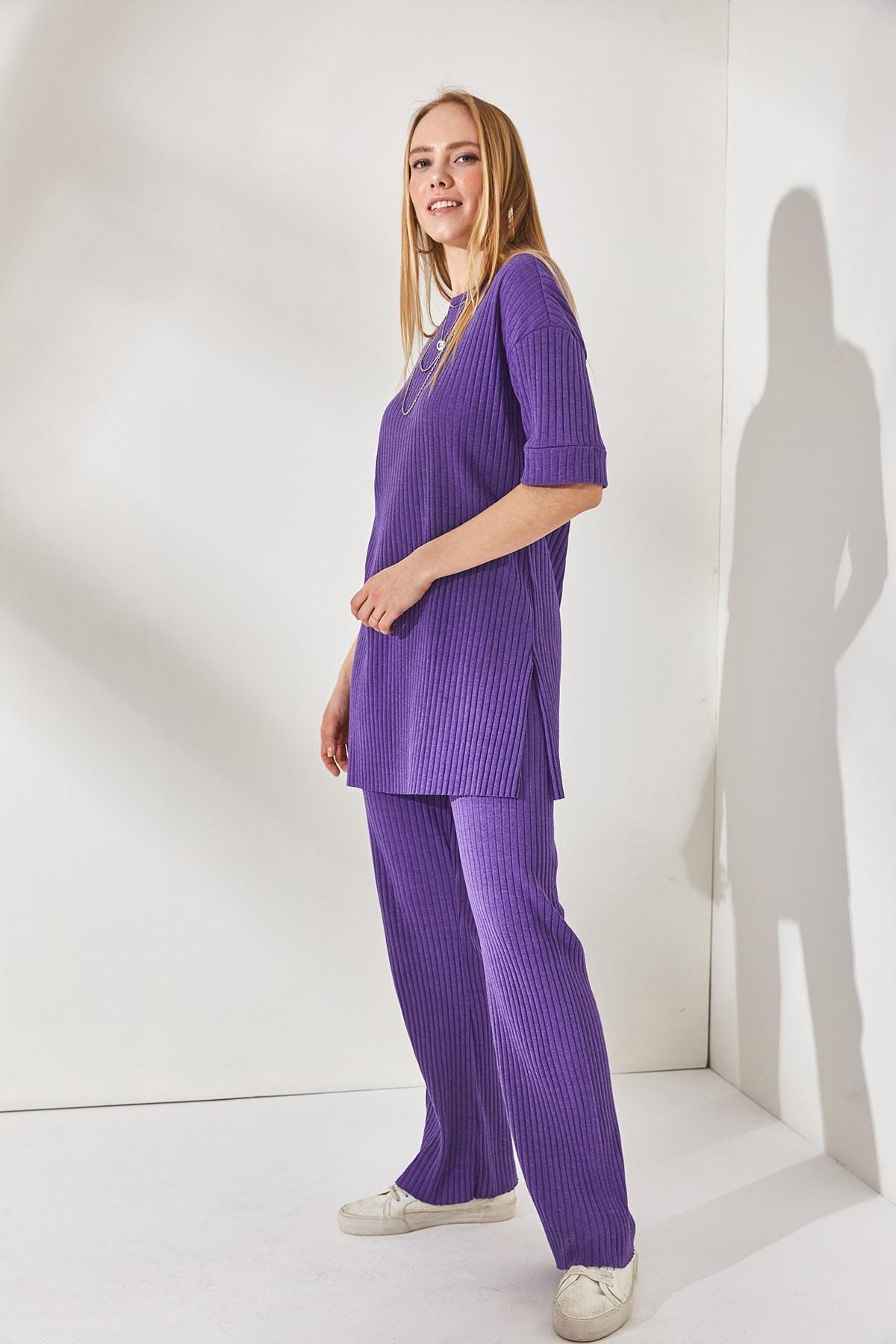 Purple Relaxed Co-Ord Set, , large image number 3