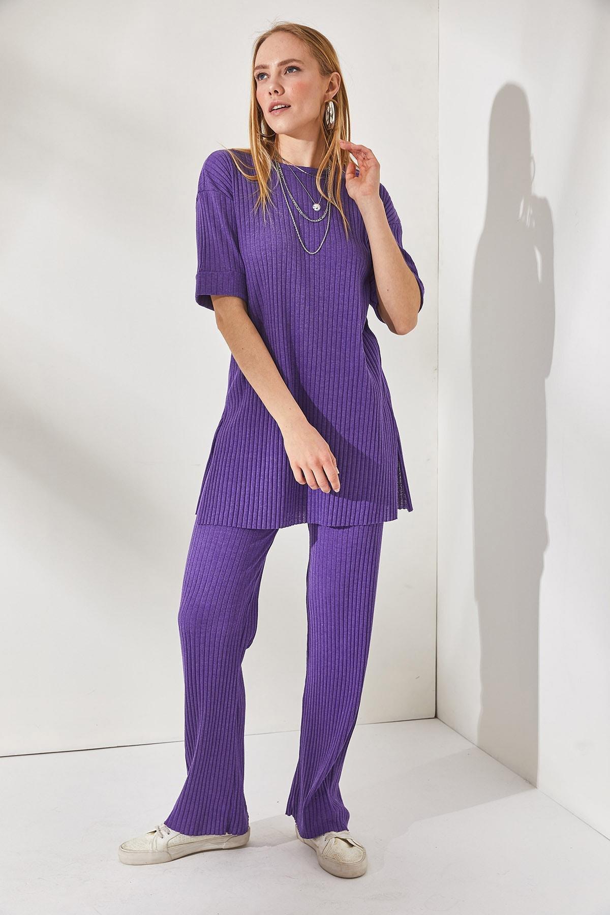 Purple Relaxed Co-Ord Set, , large image number 4